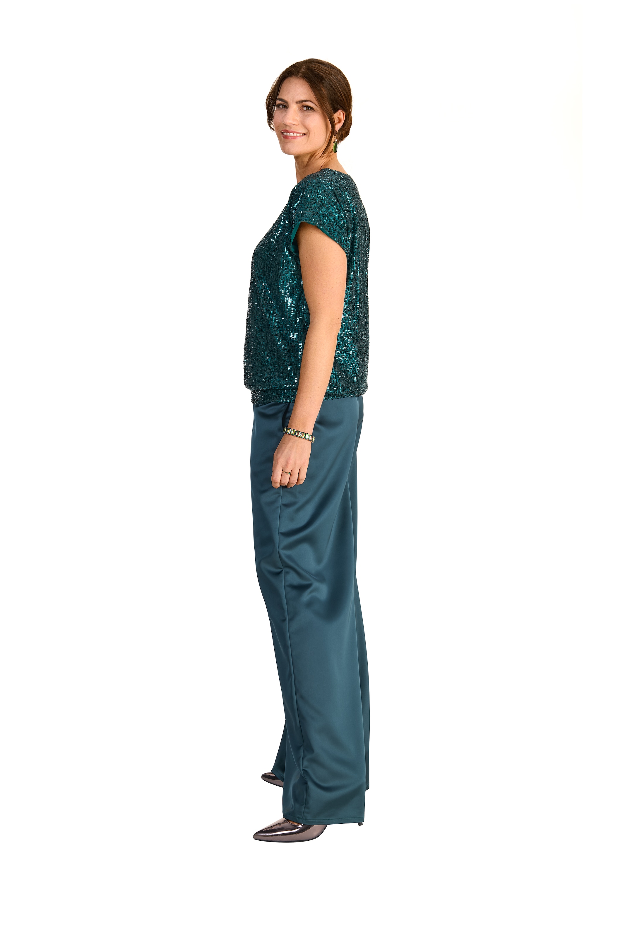 HERMANN LANGE Collection Paillettenshirt
