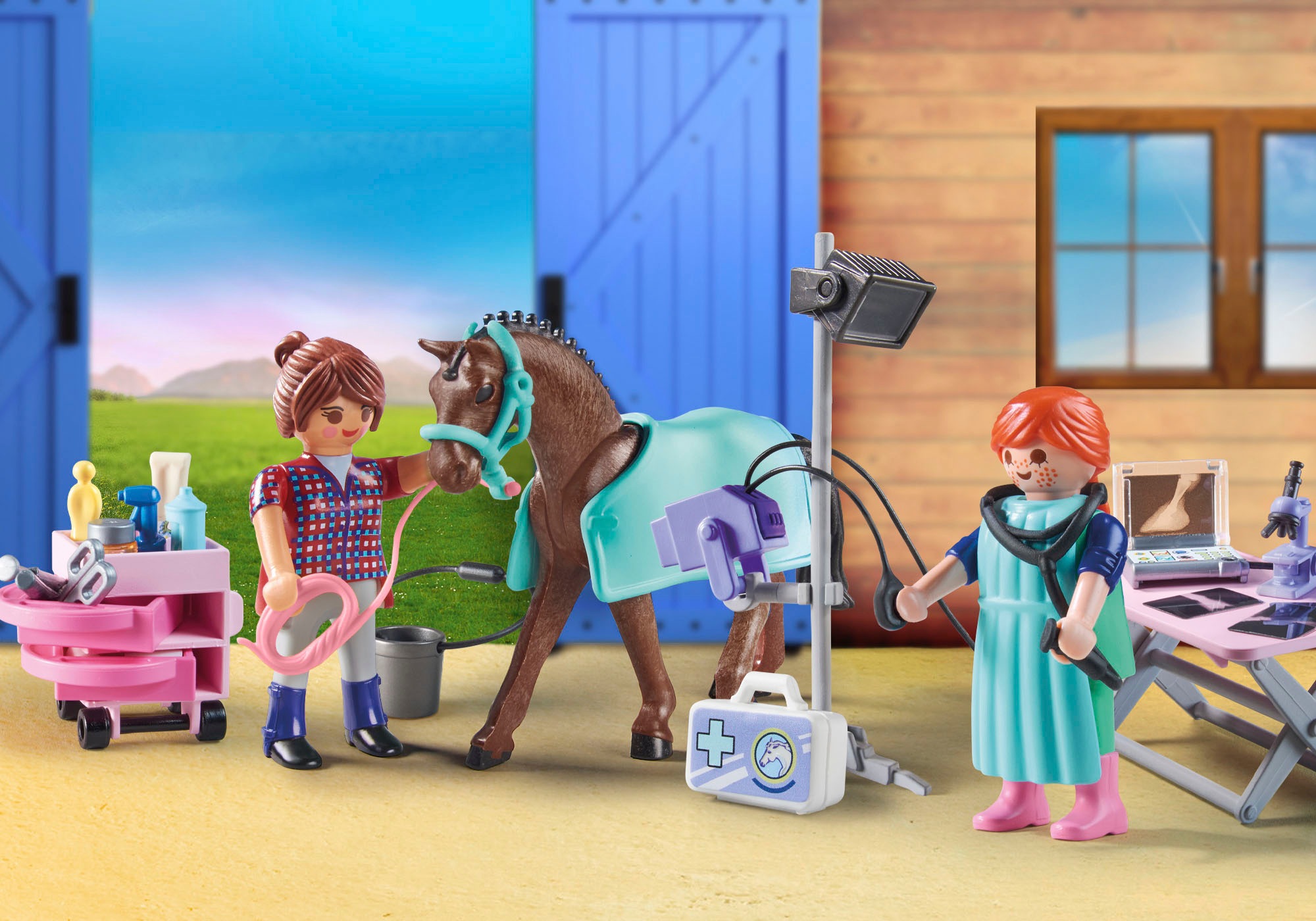 Playmobil® Konstruktions-Spielset »Tierärztin für Pferde (71241), Country«, (52 St.), Made in Europe
