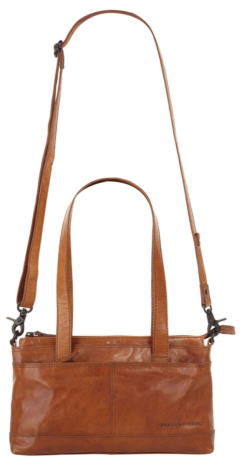 Spikes & Sparrow Henkeltasche, echt Leder