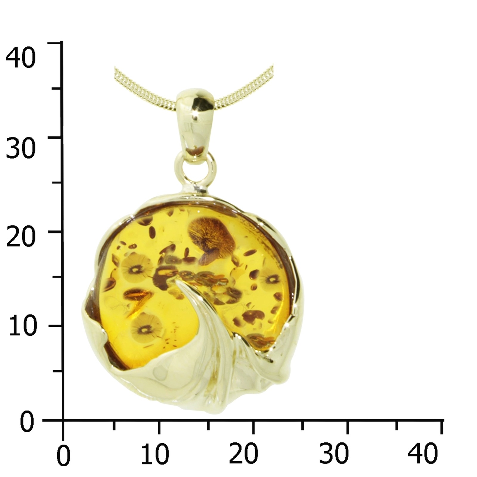OSTSEE-SCHMUCK Kette und Anhänger Set »- Vika - Gold 333/000 - Bernstein«