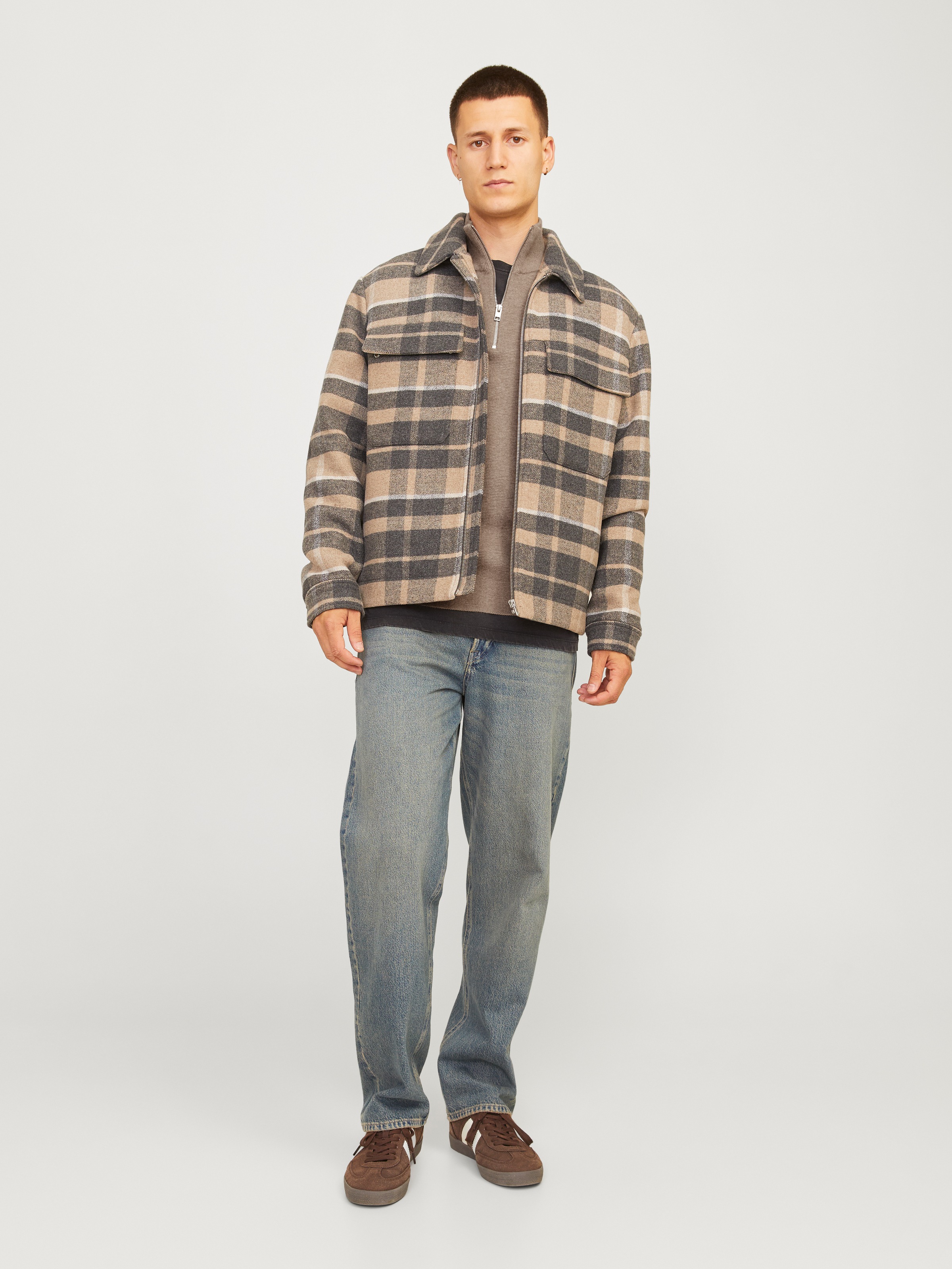 Jack & Jones Troyer »JPRBLAMILANO STITCH KNIT HALF ZIP SN« Baumwolle, relaxed fit