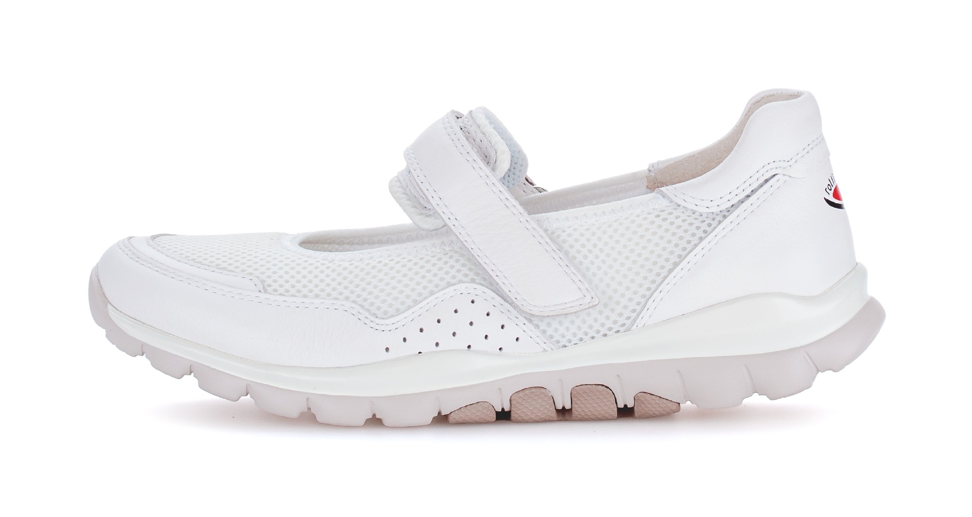 Gabor Rollingsoft Riemchenballerina  , Klettschuh, Freizeitschuh, Komfortschuh mit Lochmuster