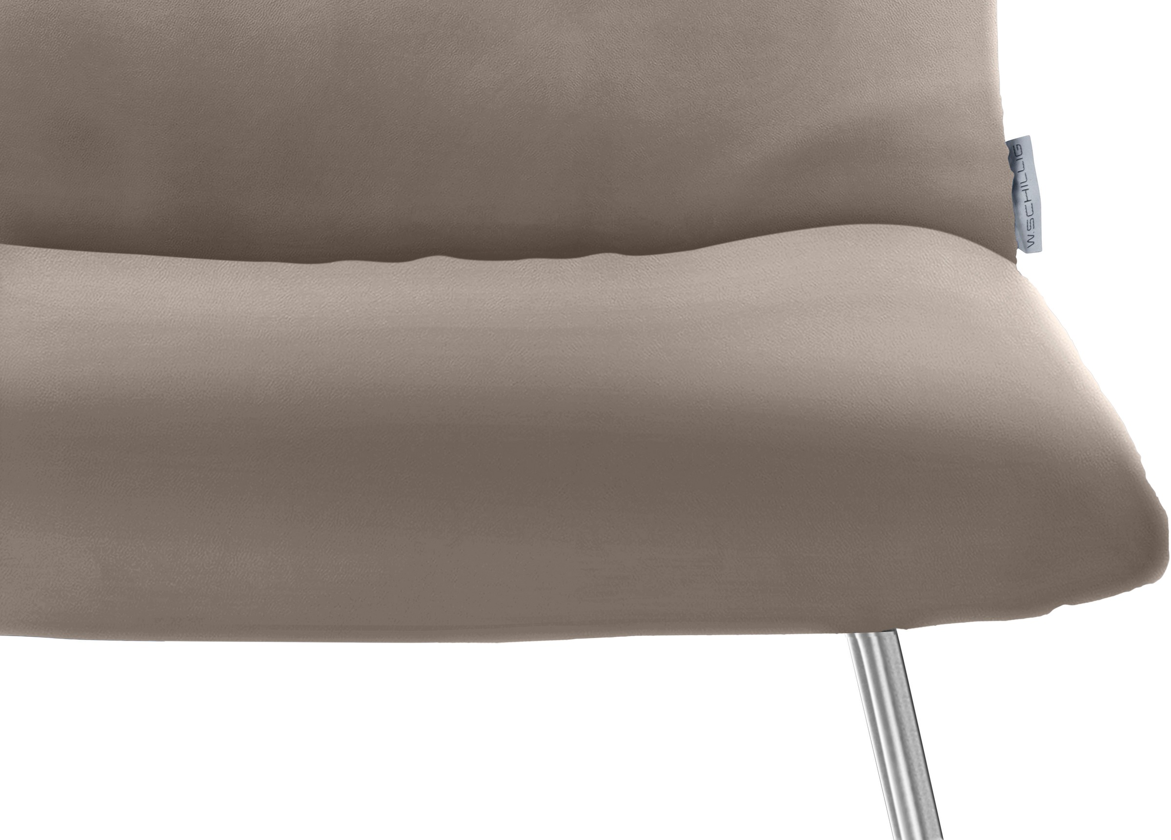 W.SCHILLIG Polsterstuhl »jakob«, Longlife Xtra-Leder Z59, mit Drahtrohrgestell in Chrom glänzend