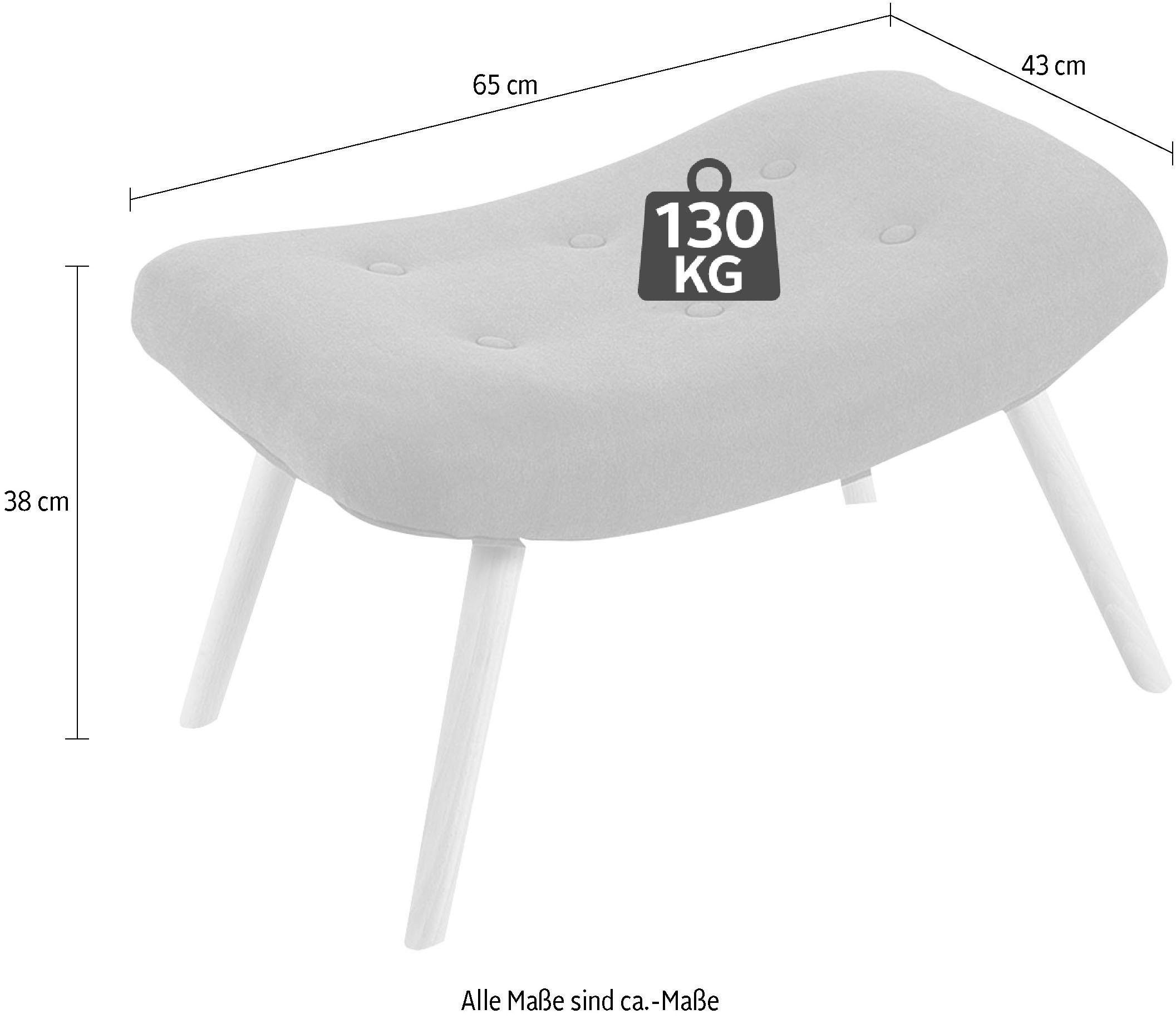 Homexperts Hocker »Aron«, (1 St.), Hocker mit Knopfsteppung