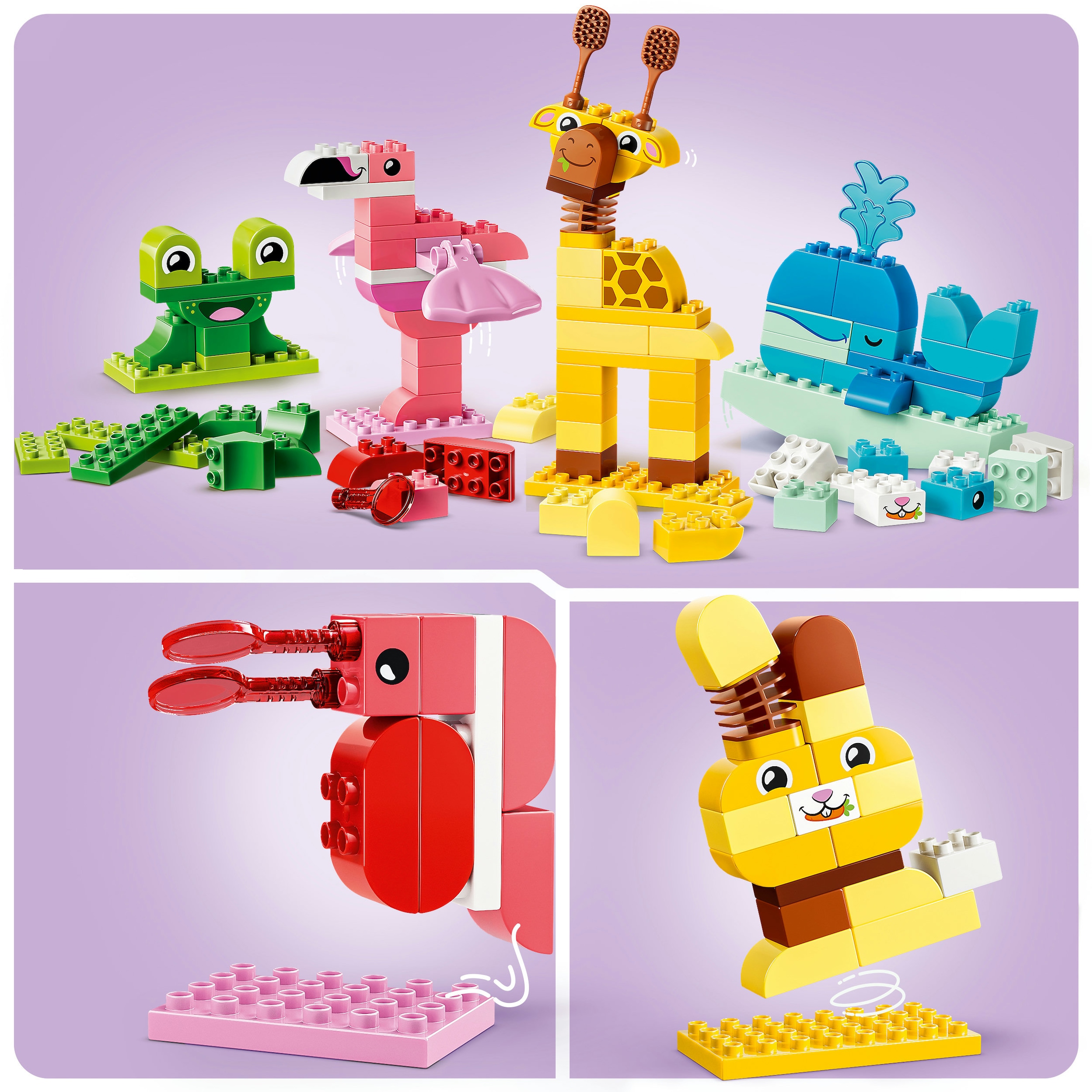 LEGO® Konstruktionsspielsteine »Wir Bauen Tiere (10472), LEGO DUPLO Town« Made in Europe