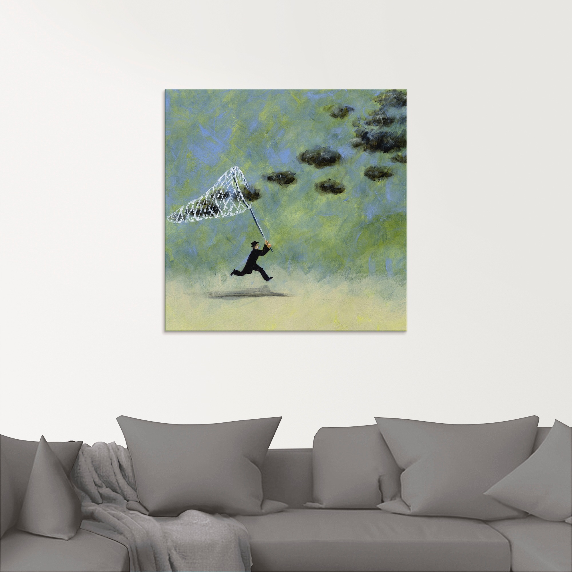 Artland Glasbild »Wolkenfänger«, Mann, (1 St.), in verschiedenen Größen