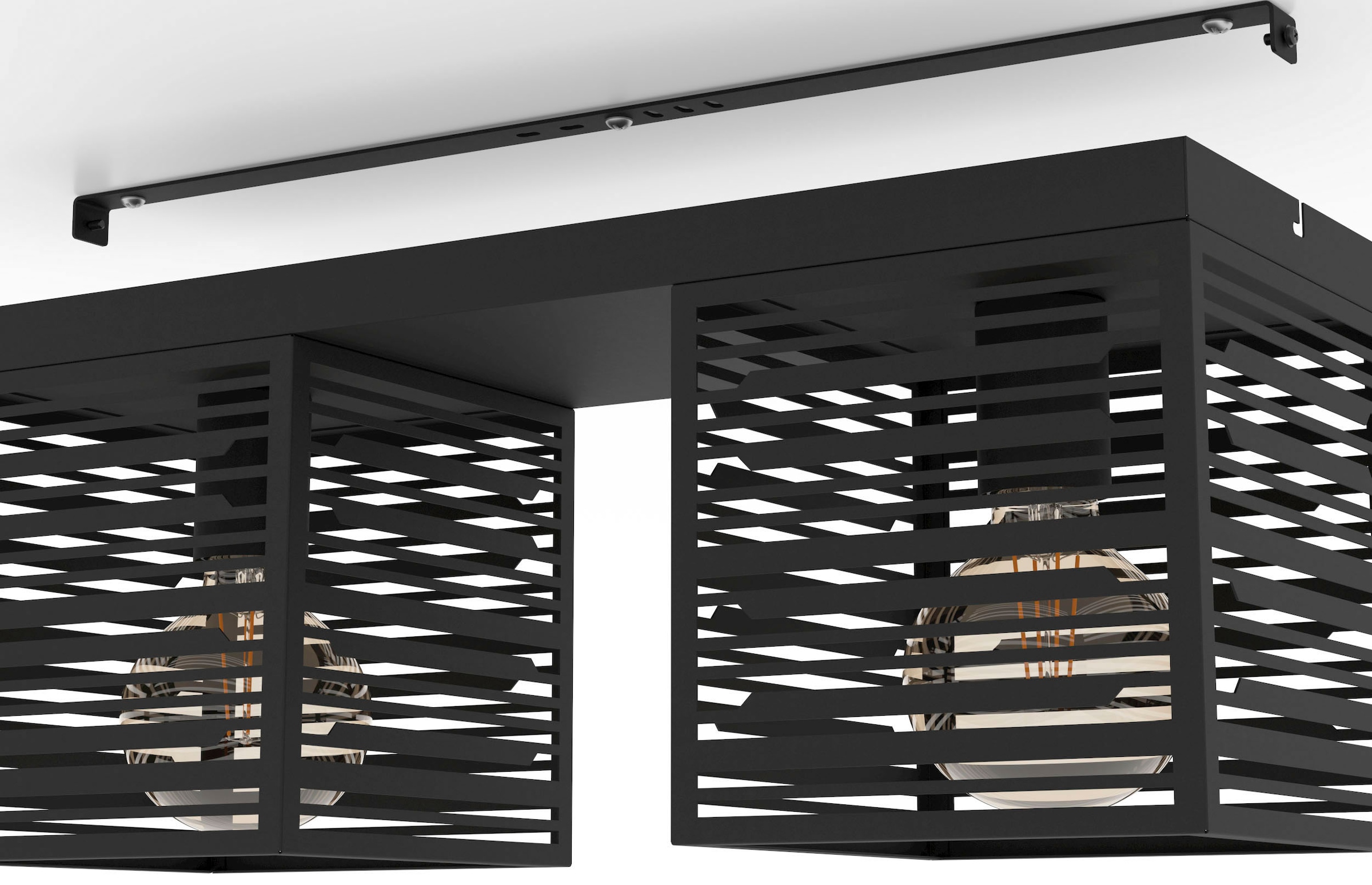 EGLO Deckenleuchte »PIEDRITAS«, - schwarz E27 - in Stahl exkl. OTTO bei 40W aus Deckenleuchte