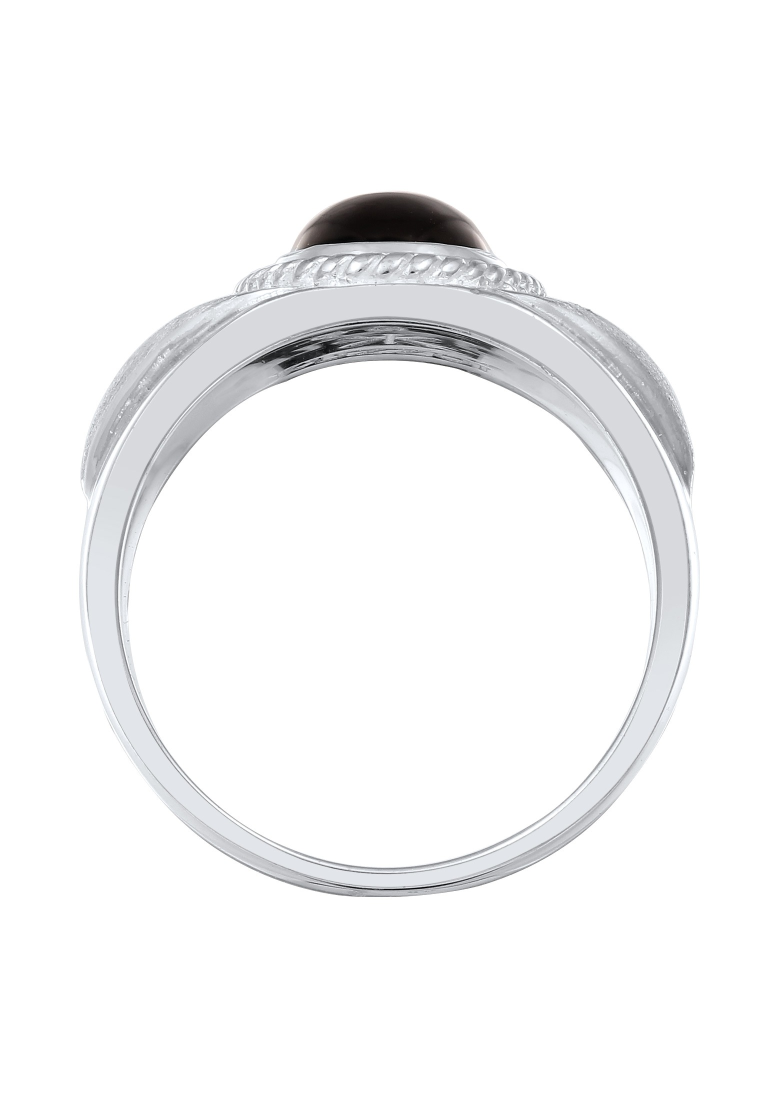 Kuzzoi Siegelring »Ring Siegelring Oval Onyx Schwarz 925 Sterling Silber«