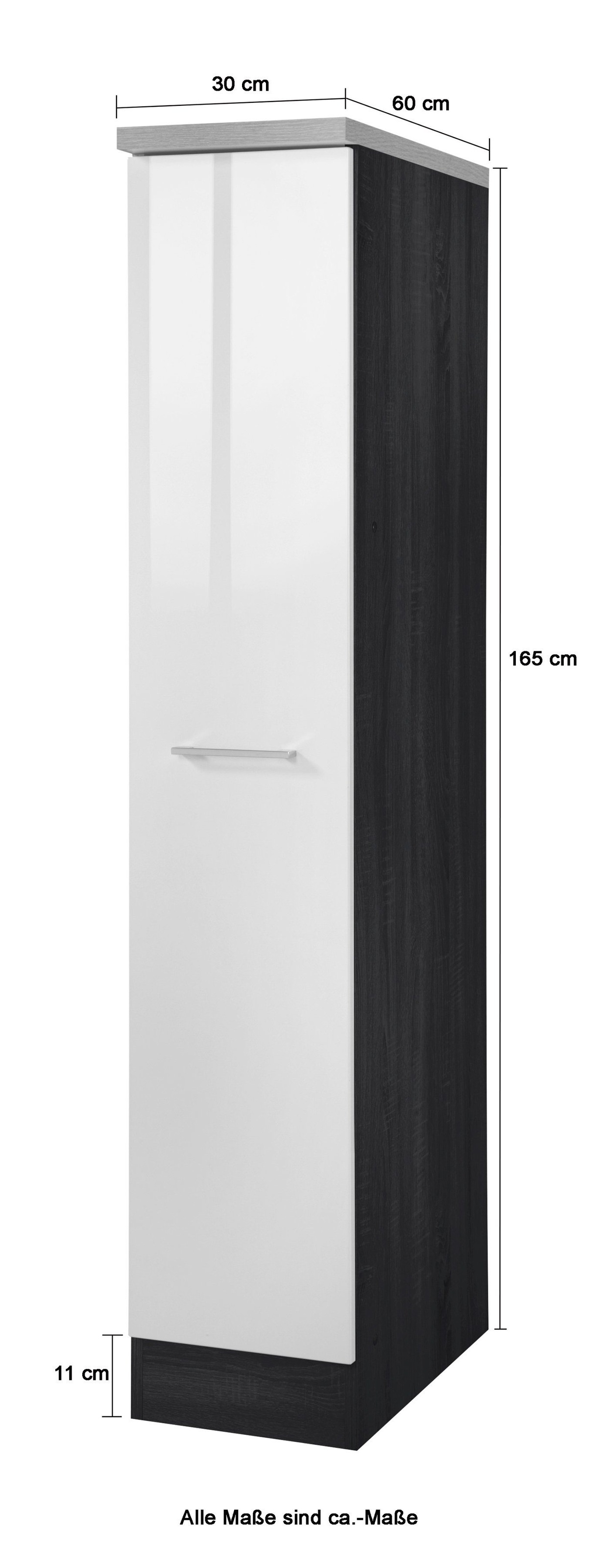 KOCHSTATION Apothekerschrank »KS-Wien«, Höhe 165 cm