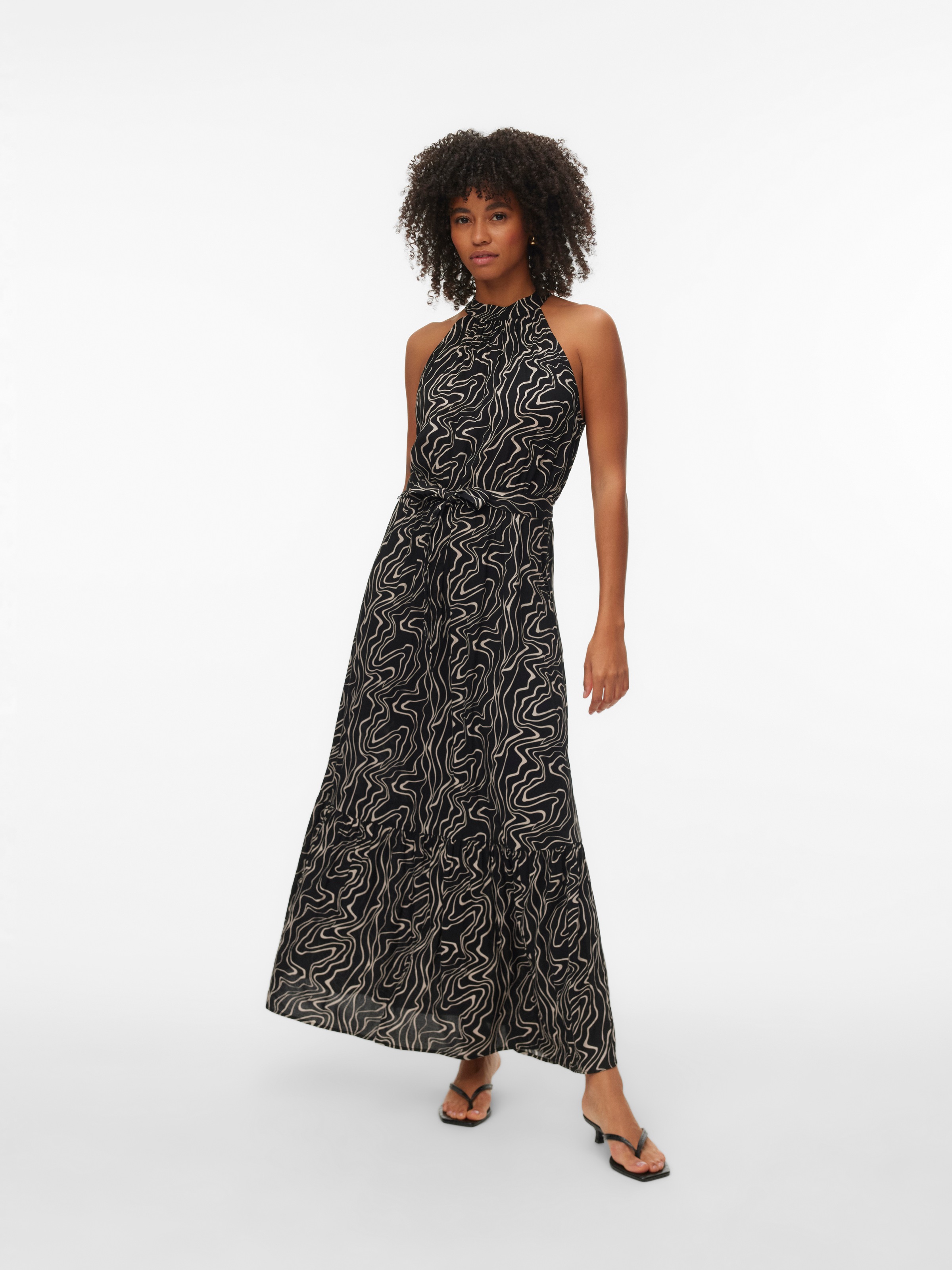 Vero Moda Maxikleid »VMEASY JOY S/L LONG HALTERNECK DRESS WVN« Viskose