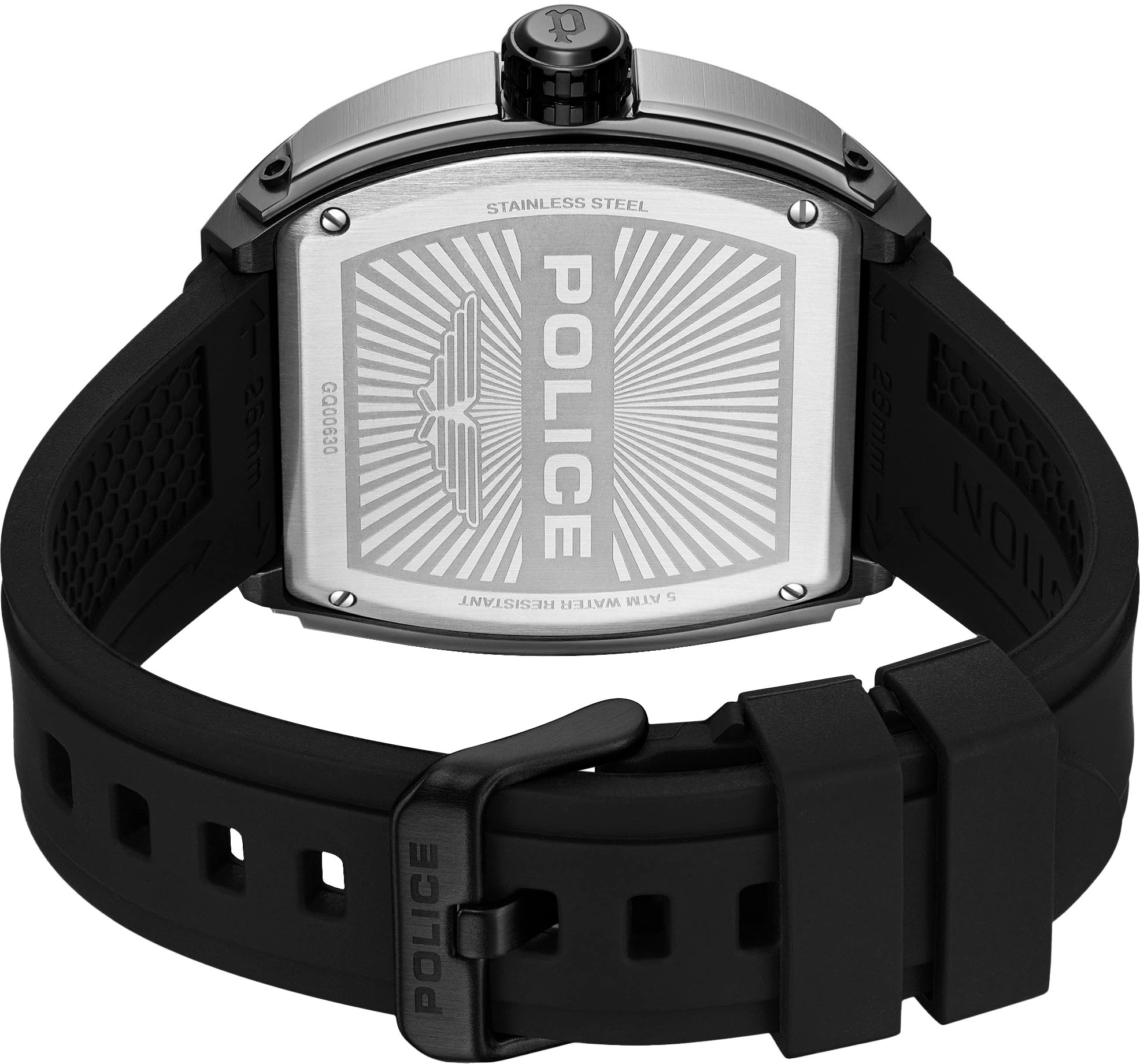 Police Multifunktionsuhr »FLASH« Quarzuhr, Armbanduhr, Herrenuhr, Silikonarmband, analog