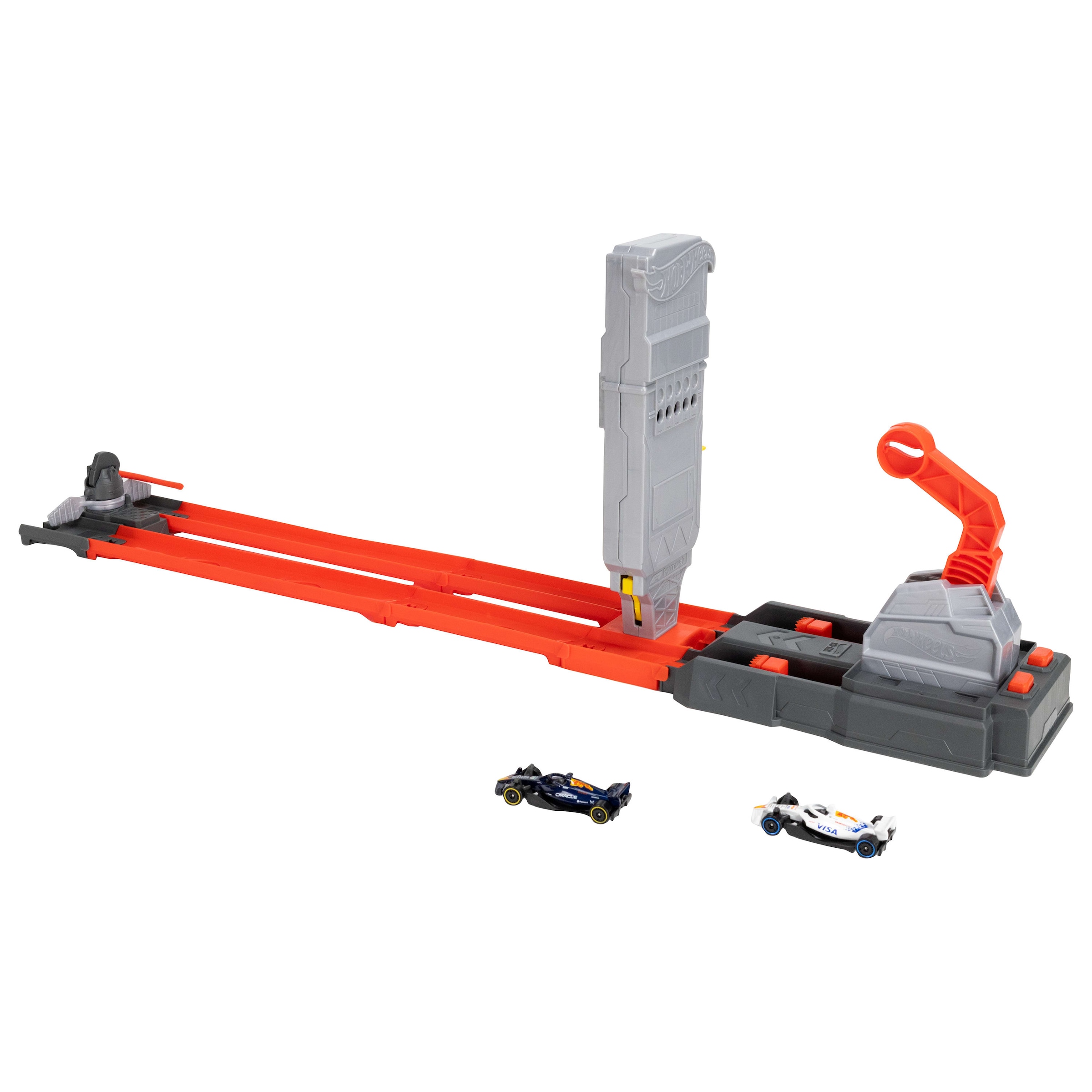 Hot Wheels Autorennbahn »Racing Formel-1-Startaufstellung-Trackset« mit 2 Die-Cast-F1-Autos im Maßstab 1:64