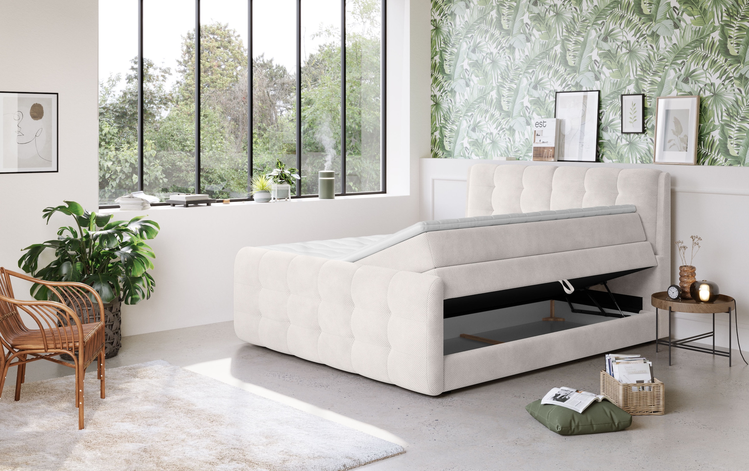 COTTA Boxspringbett »Fort mit Bettkasten, inkl. Topper« erhältlich in verschiedenen Breiten (160cm, 180cm & 200cm)