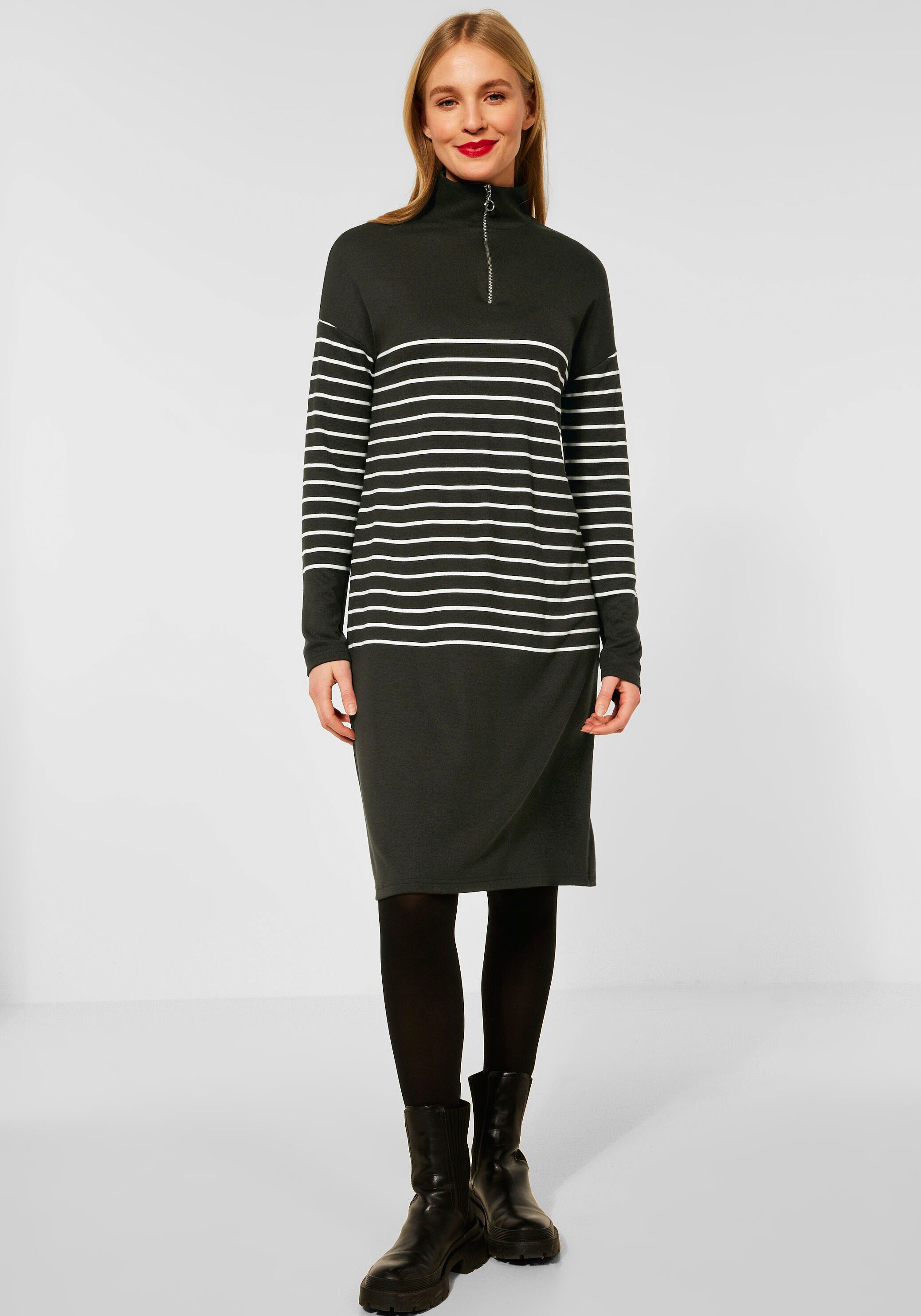 STREET ONE Sweatkleid, mit Streifen