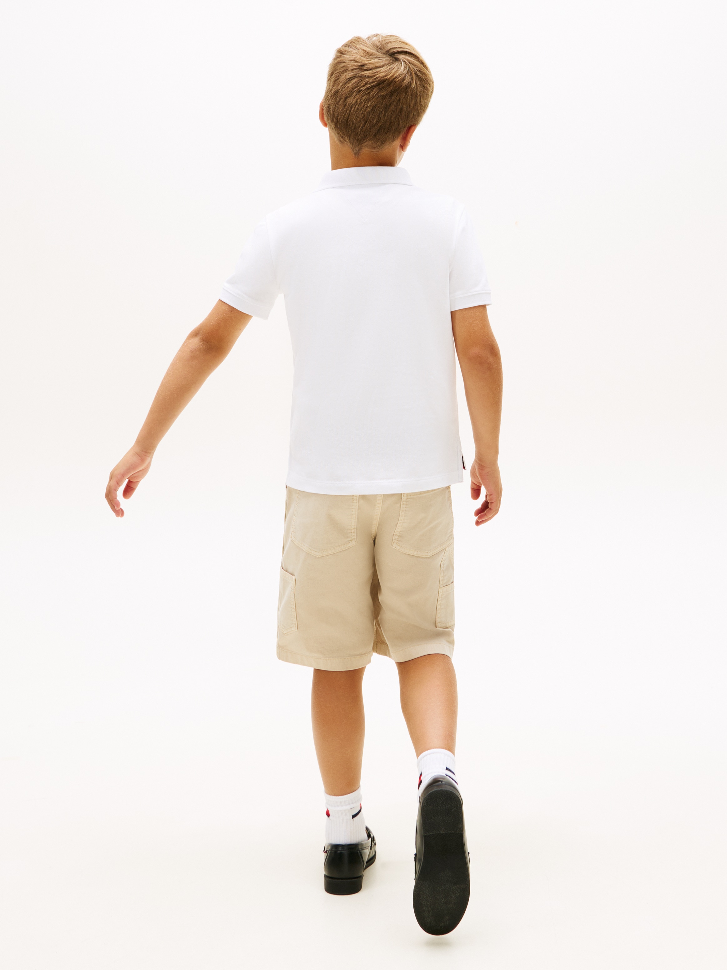 Tommy Hilfiger Poloshirt »WAVY FLAG POLO ITHICA PLACKET SHORT SLEEVE« Kinder bis 16 Jahre, Baumwoll-Piqué, regular fit