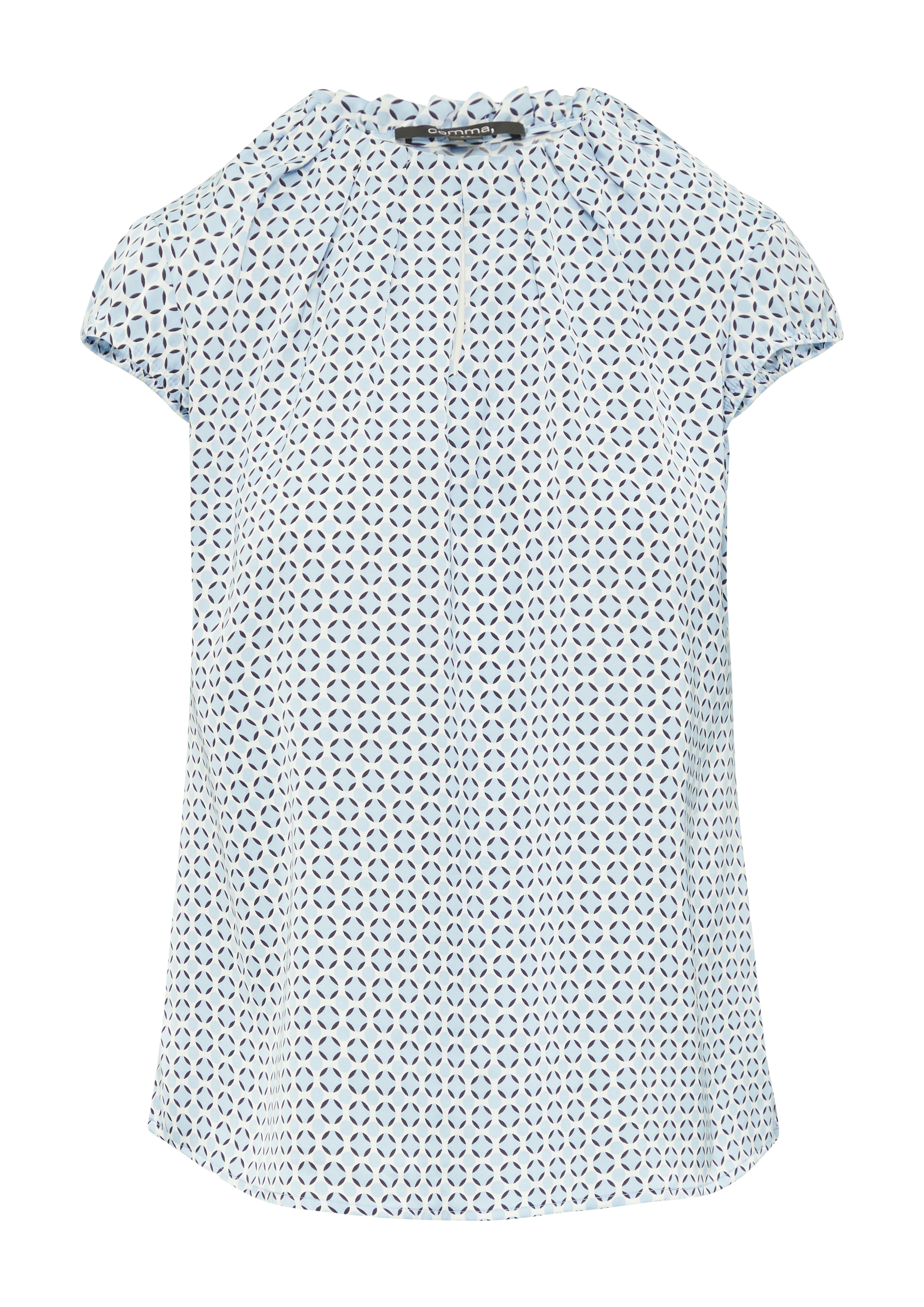 Comma Satinbluse, mit All-Over-Print
