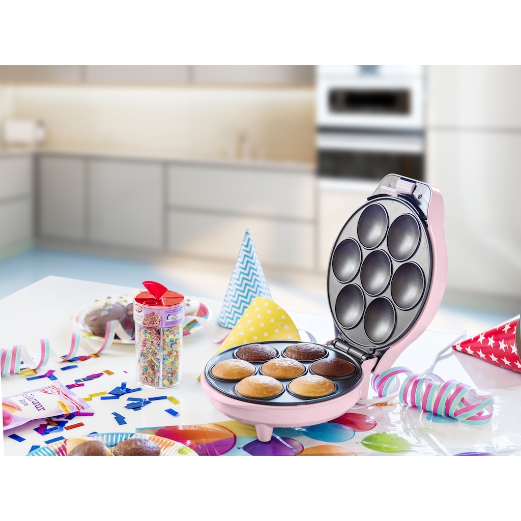 bestron Cupcake-Maker »ACC217P Sweet Dreams«, 700 W, im Retro Design, Antihaftbeschichtung, Rosa