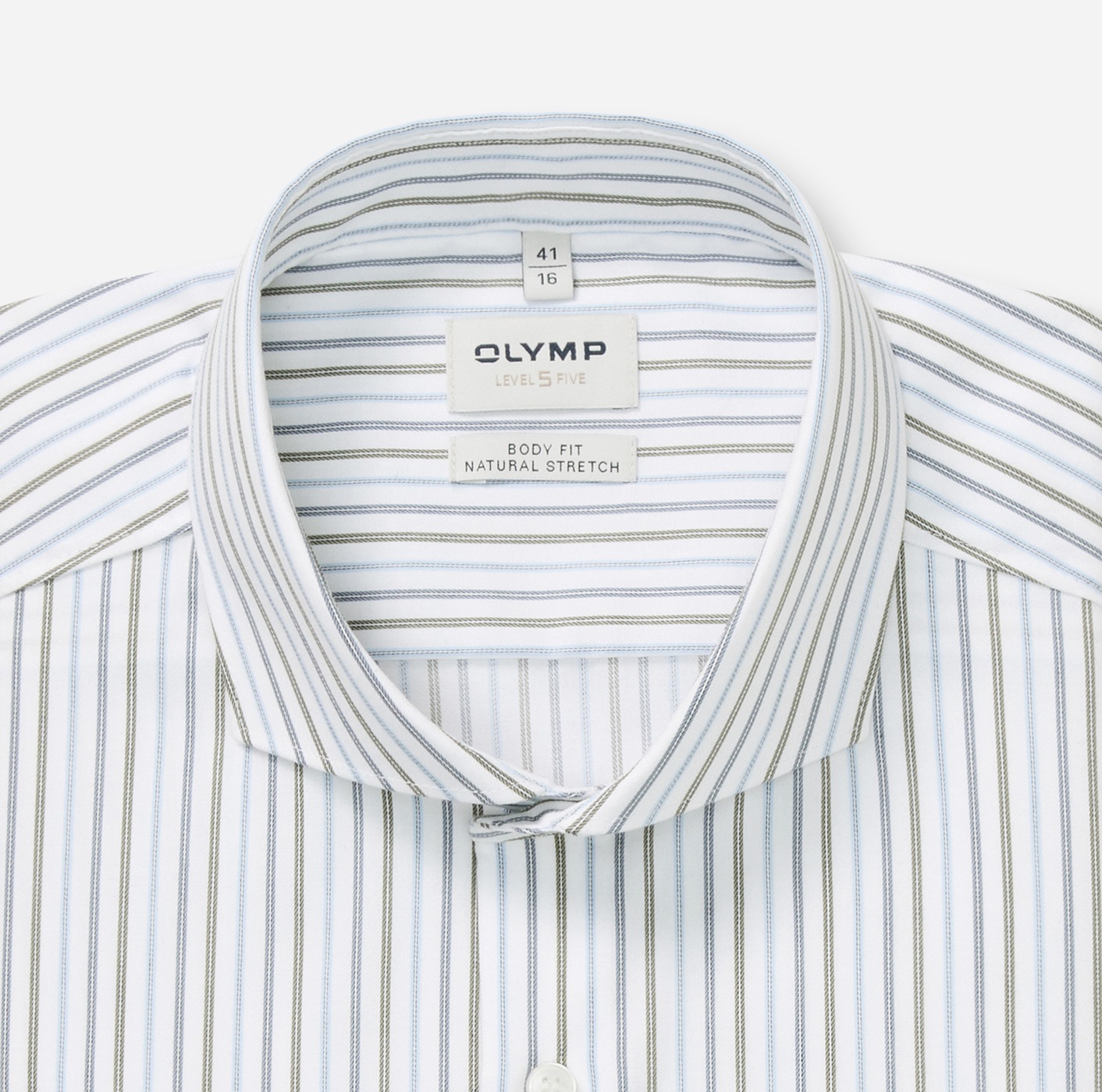 OLYMP Langarmhemd »Level Five« Businesshemd, body fit, Haifischkragen, gestreift