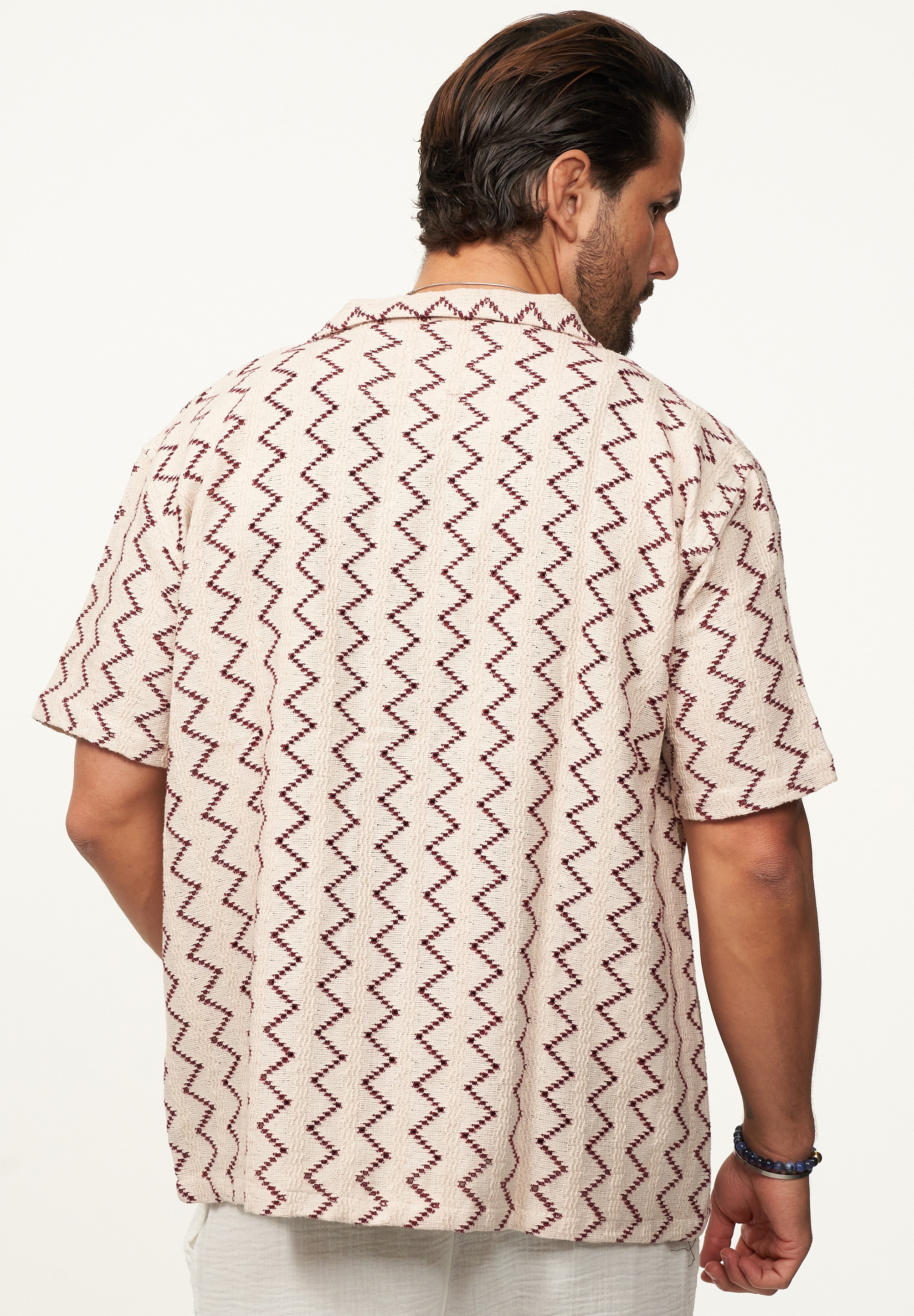 SOULSTAR Kurzarmhemd »Freizeithemd als Kurzam Strick Hemd im Retro-Look - Strick Polo-Hemd Overshirt im Regular-Fit für Herren« Herren Kurzarm Strick Polo-Hemd T-Shirt