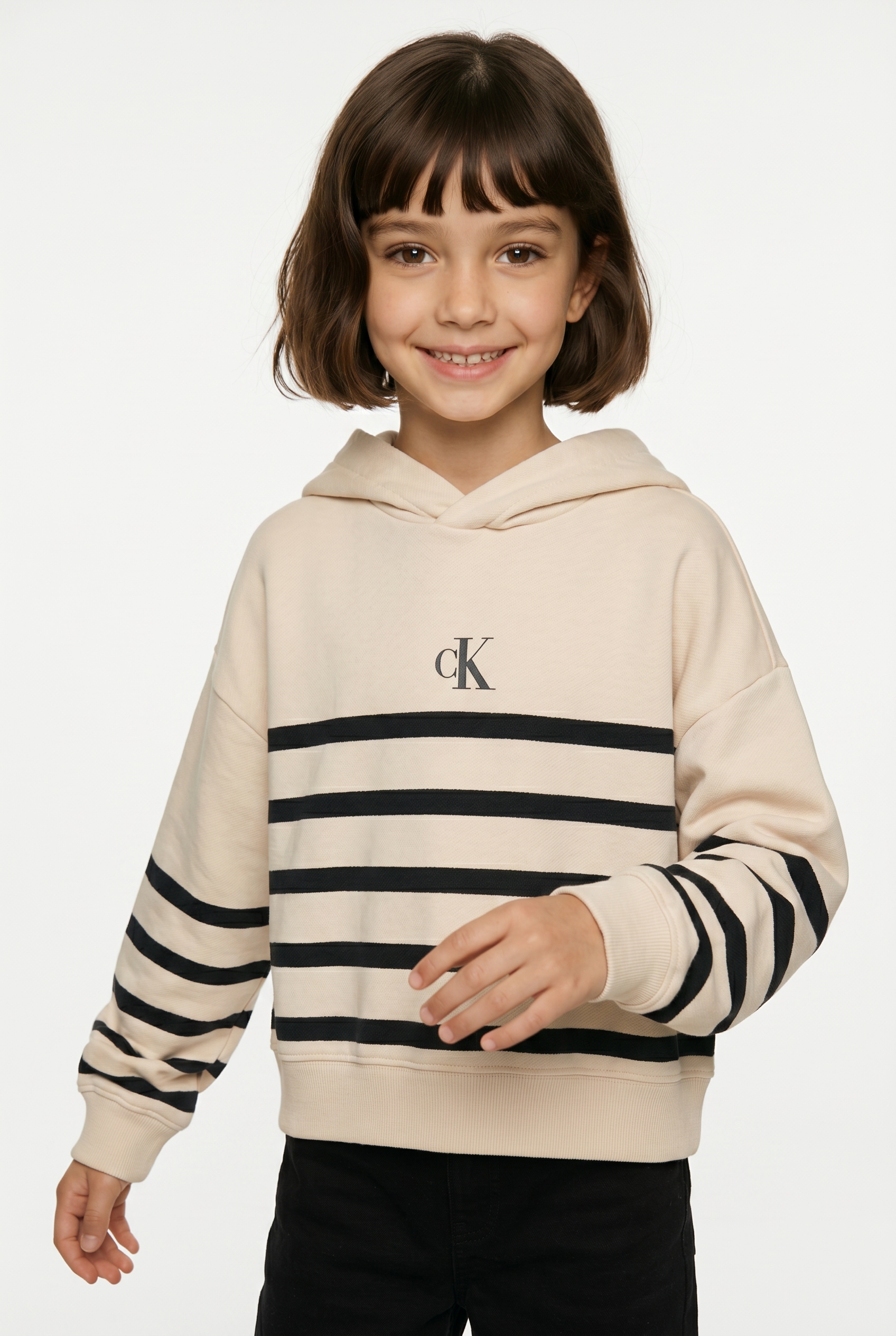 Calvin Klein Jeans Kapuzensweatshirt »CK LOGO BOXY FIT STRIPES HOODIE«, für Kinder bis 16 Jahre, mit Kapuze
