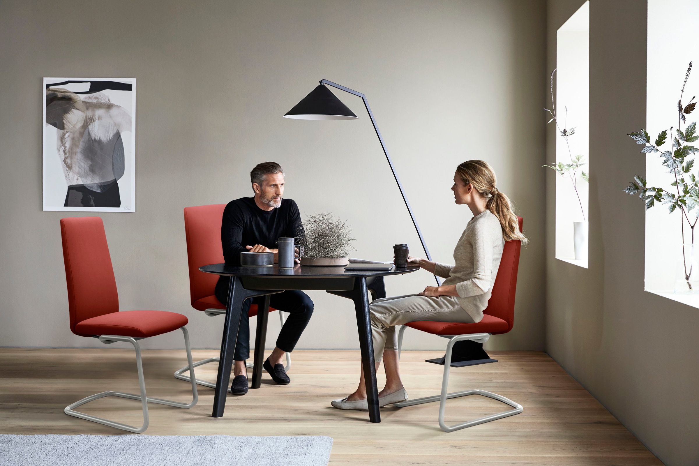 Stressless® Polsterstuhl »Laurel« () High Back, Größe M, mit Beinen aus Stahl in Chrom matt