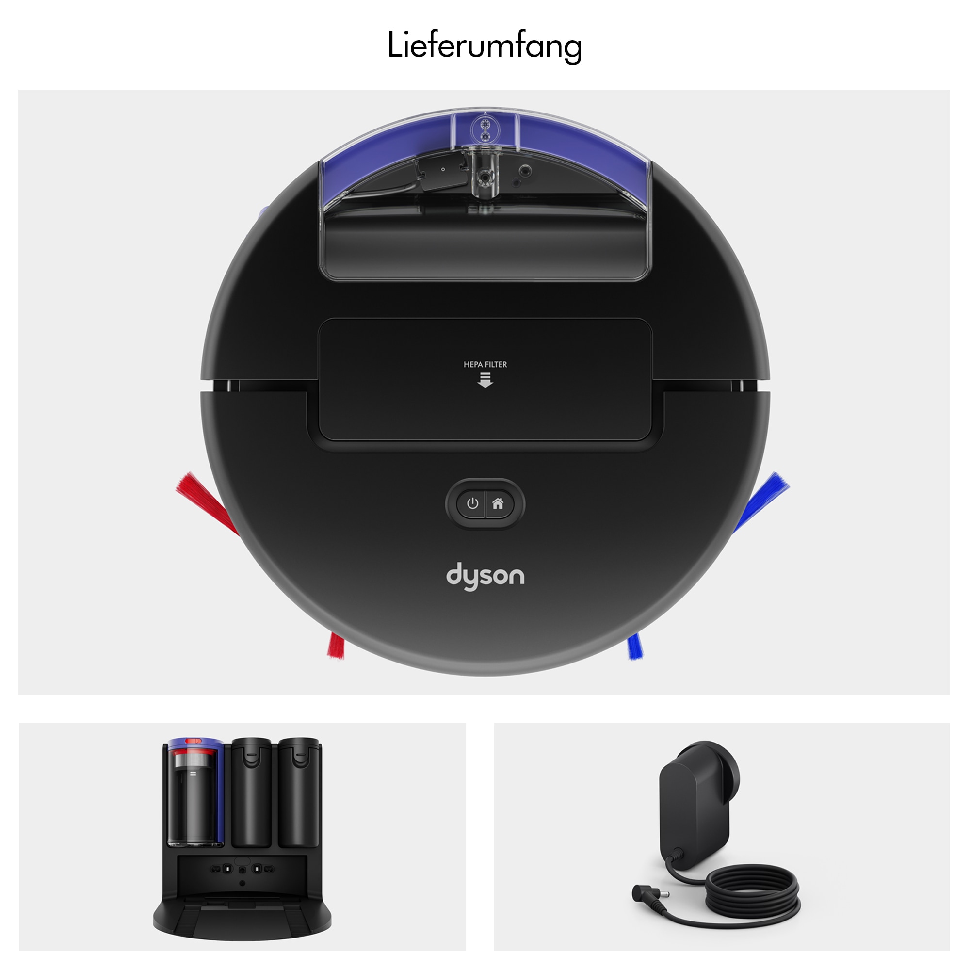 DYSON Saugroboter »mit Wischfunktion spot+scrub Ai« Beseitigt versteckte Flecken mithilfe fortschrittlicher KI