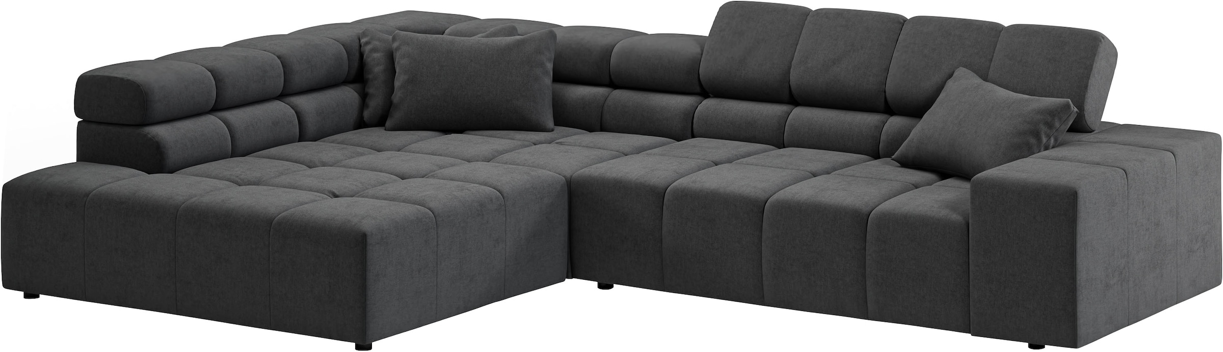 INOSIGN Ecksofa »Ancona incl. Kopfteilverstellung, Breite 319cm, L-Form«, wahlweise motorische Sitztiefenverstellung, auch in Cord + Easy Care