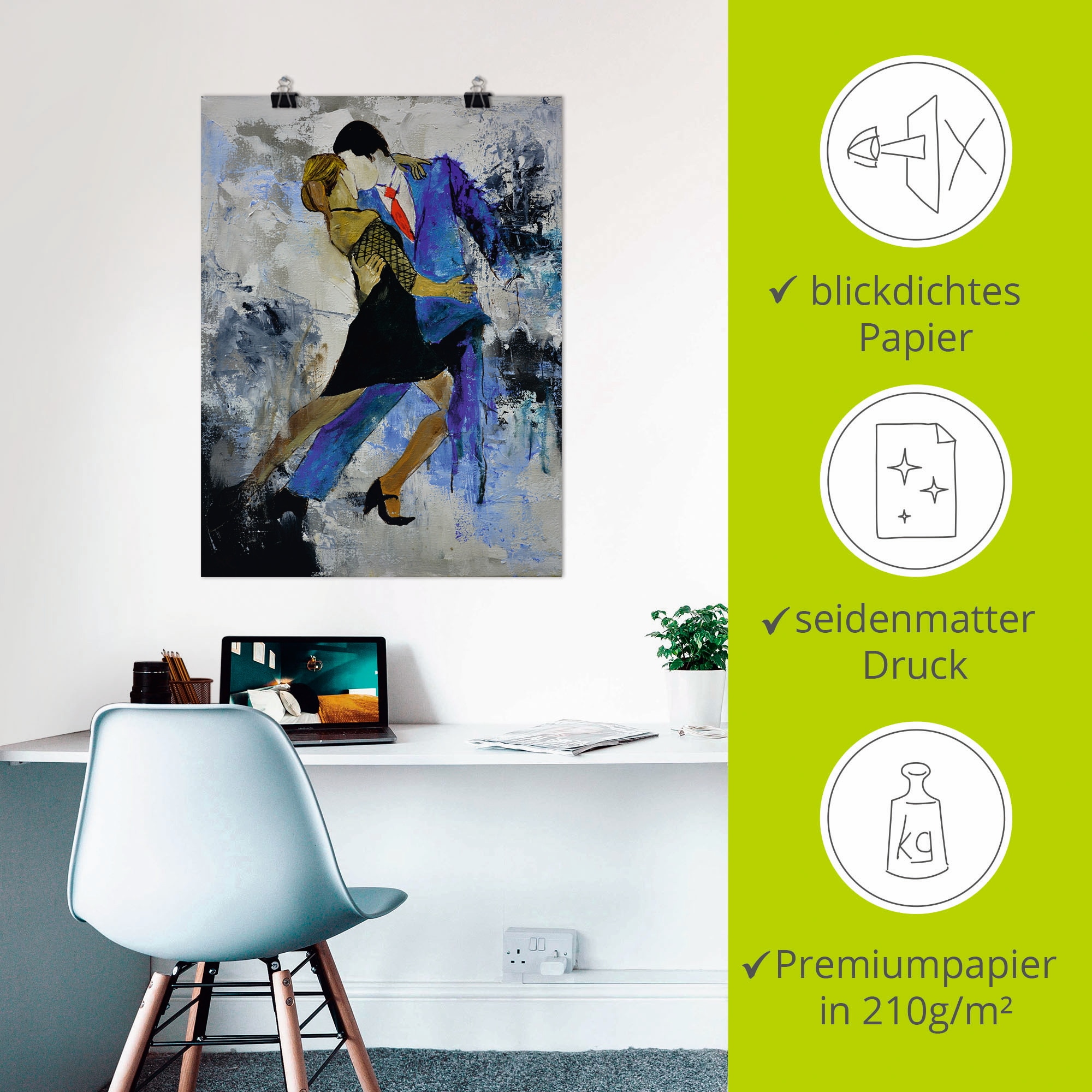 Artland Wandbild »Tango«, Sport, (1 St.), als Alubild, Outdoorbild, Leinwandbild, Poster in verschied. Größen