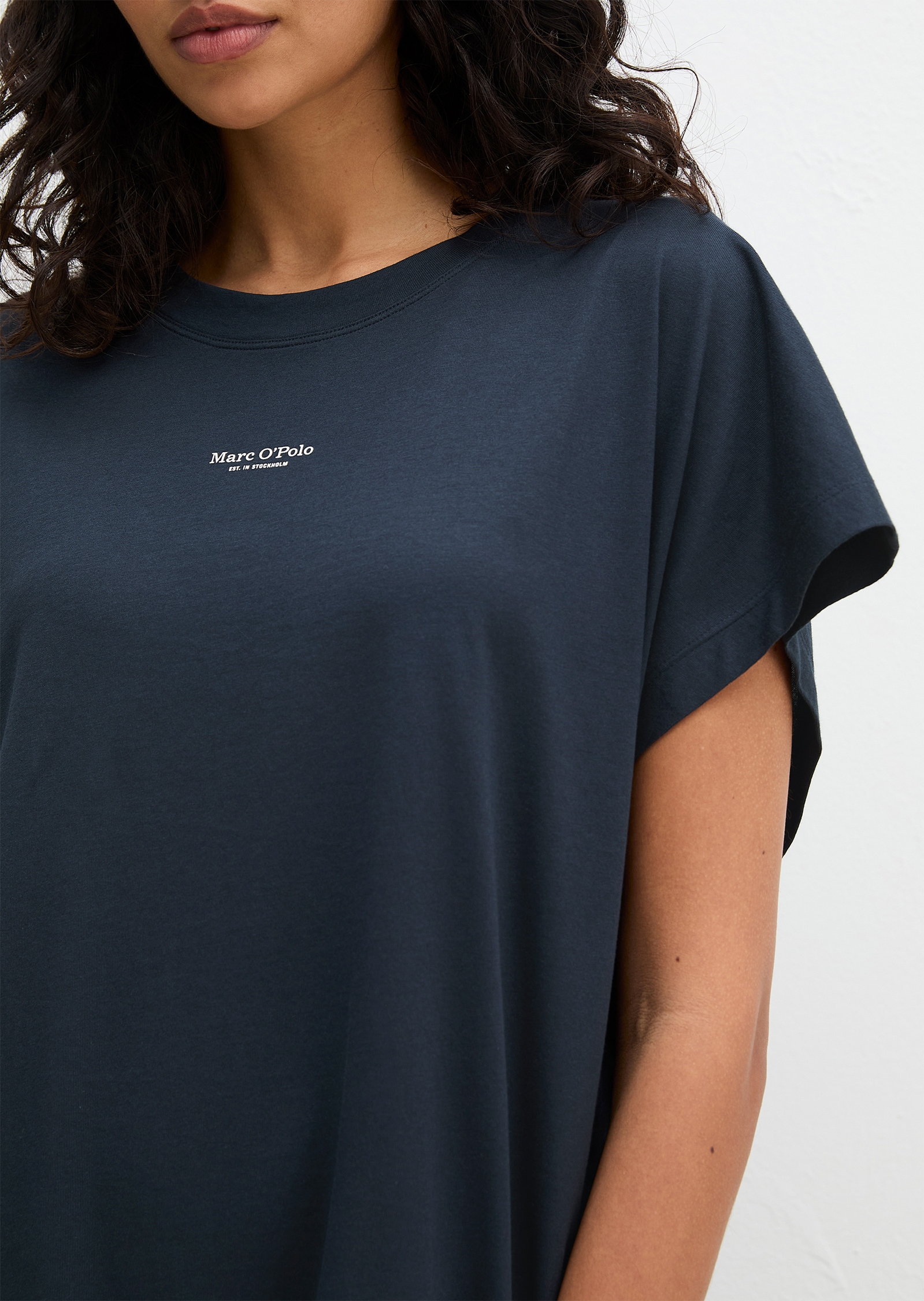 Marc O'Polo Nachthemd »Mix N Match Nightdress« Ohne Taschen mit kurzem Arm und Rundhalsausschnitt