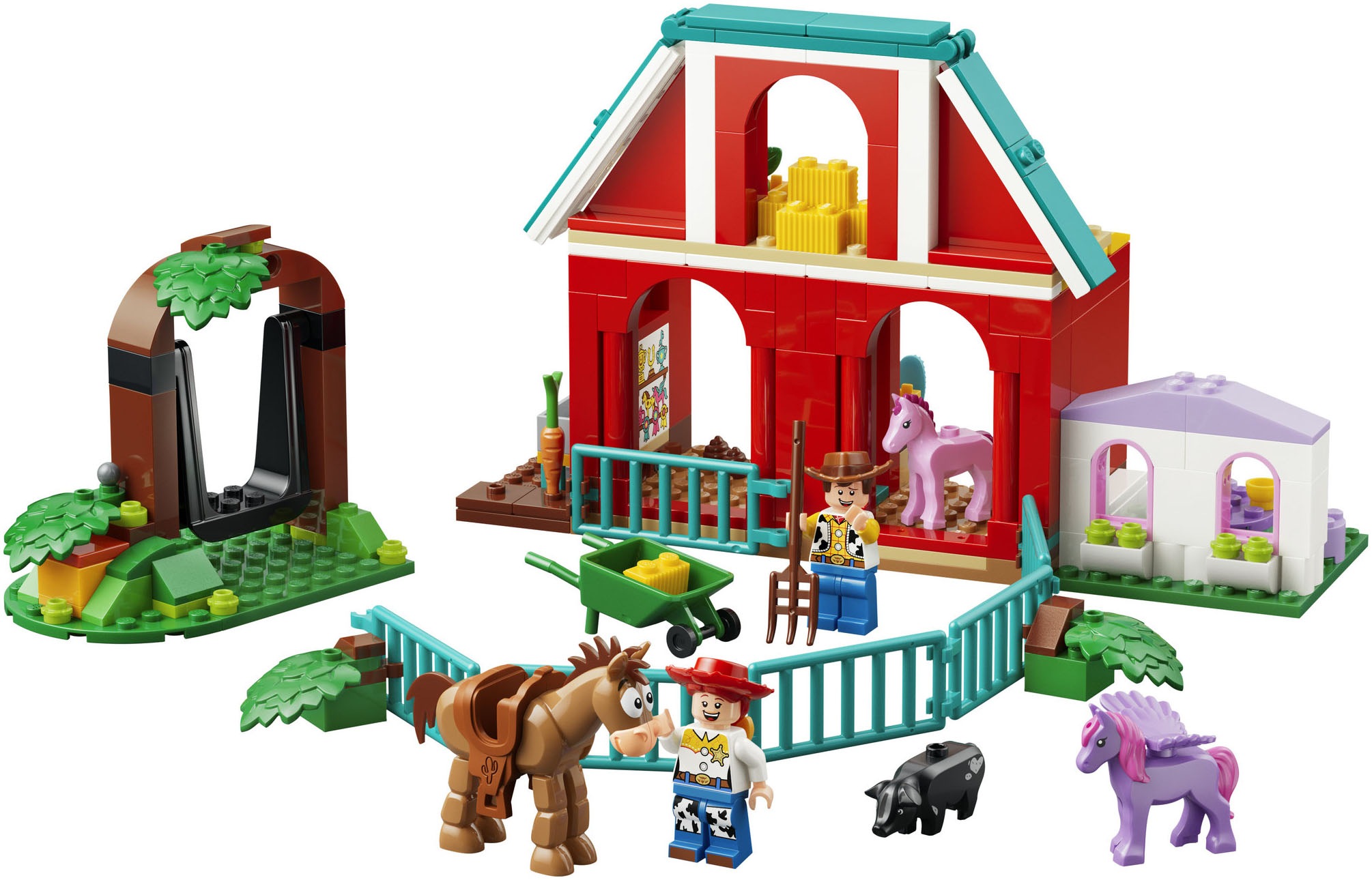 LEGO® Konstruktionsspielsteine »Blazes Pferderanch (43304), LEGO Disney Pixar«