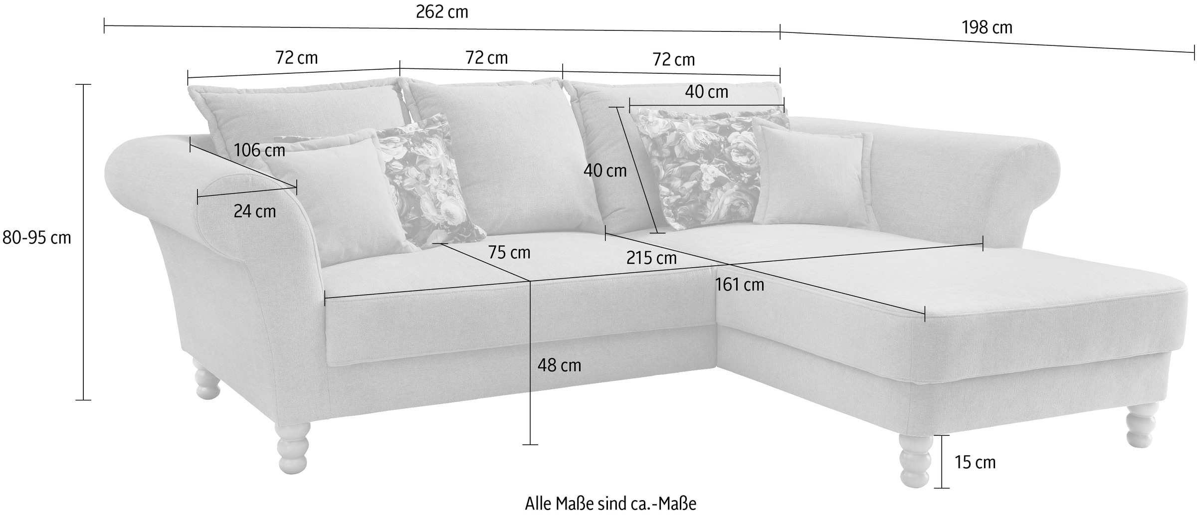 Home affaire Ecksofa »Tassilo L-Form«