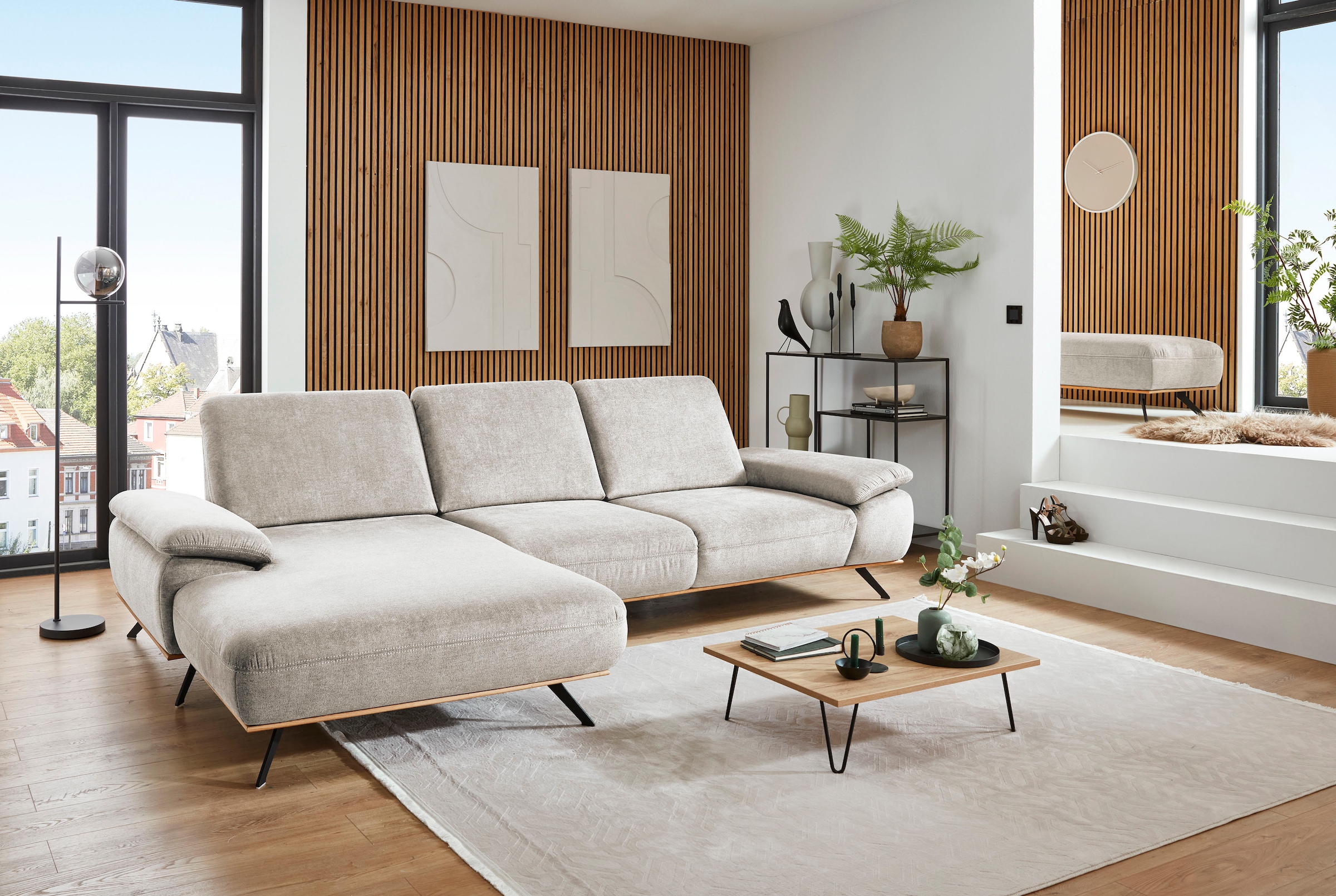 Die PlanBar Ecksofa »ZE-EM18063, Breite 322 cm« wahlweise mit Sitztiefen- und Armteilverstellung