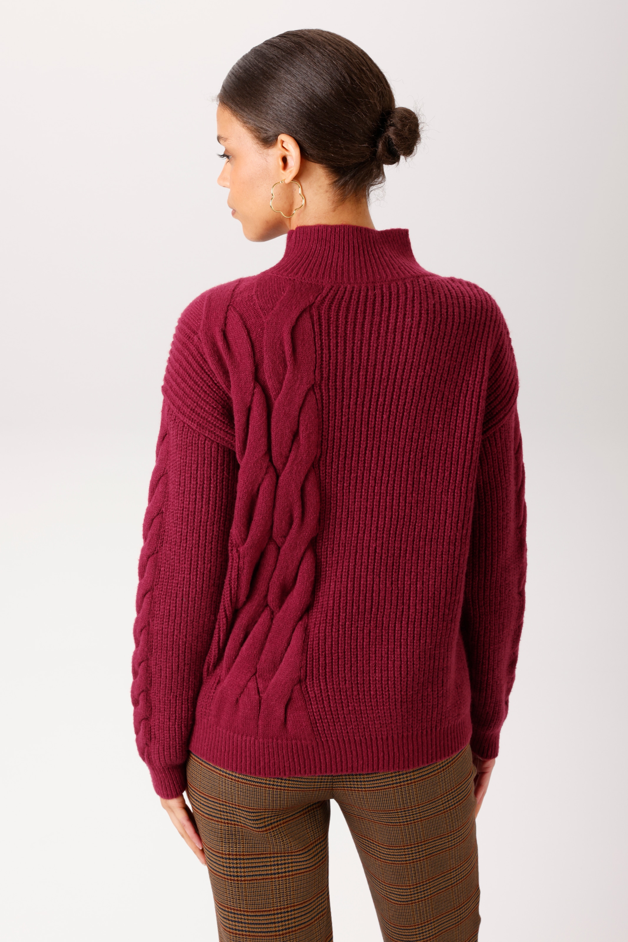 Aniston CASUAL Strickpullover mit Zopfmustern verziert - NEUE KOLLEKTION