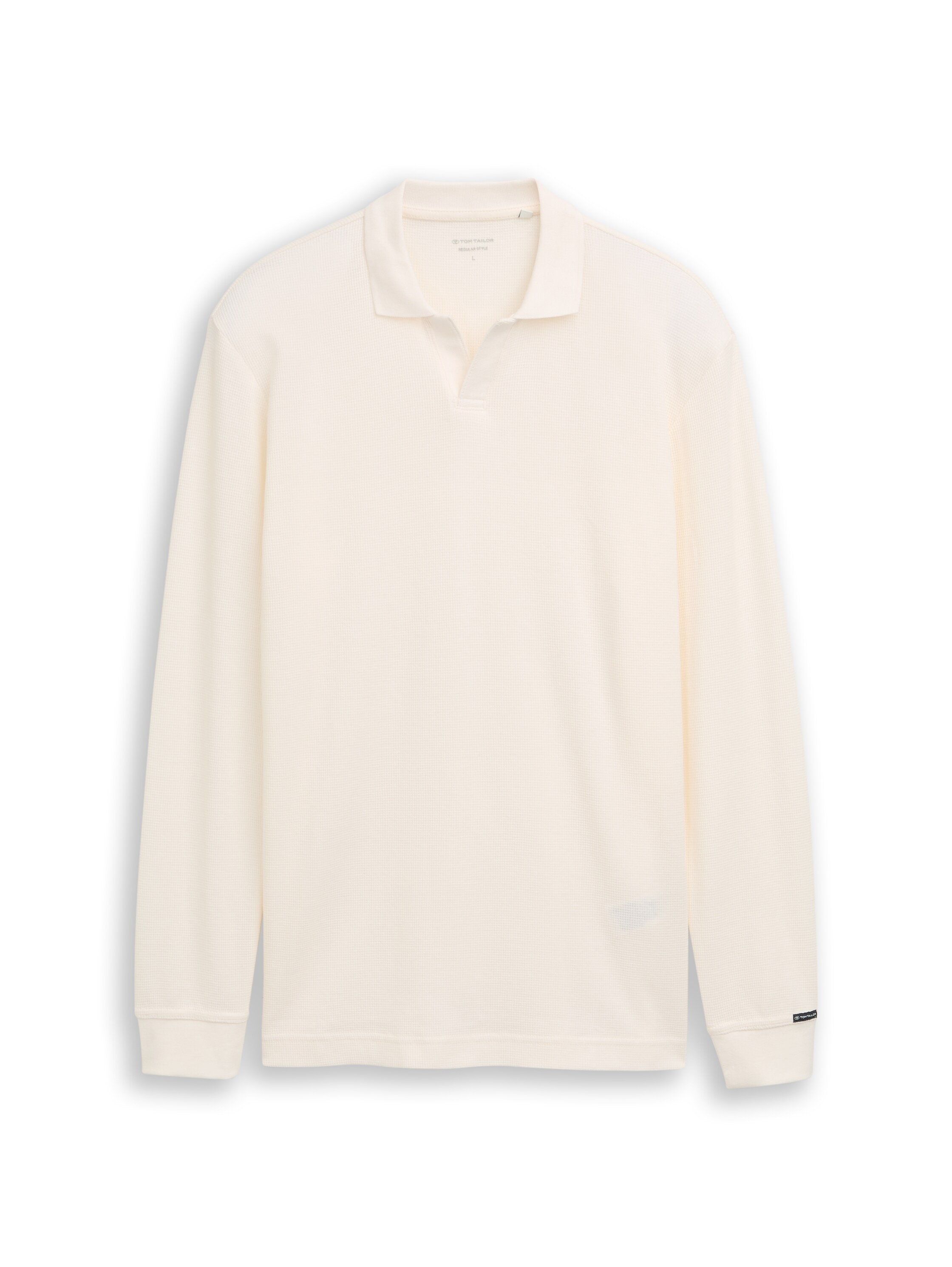 TOM TAILOR Langarm-Poloshirt mit Logo Stickerei