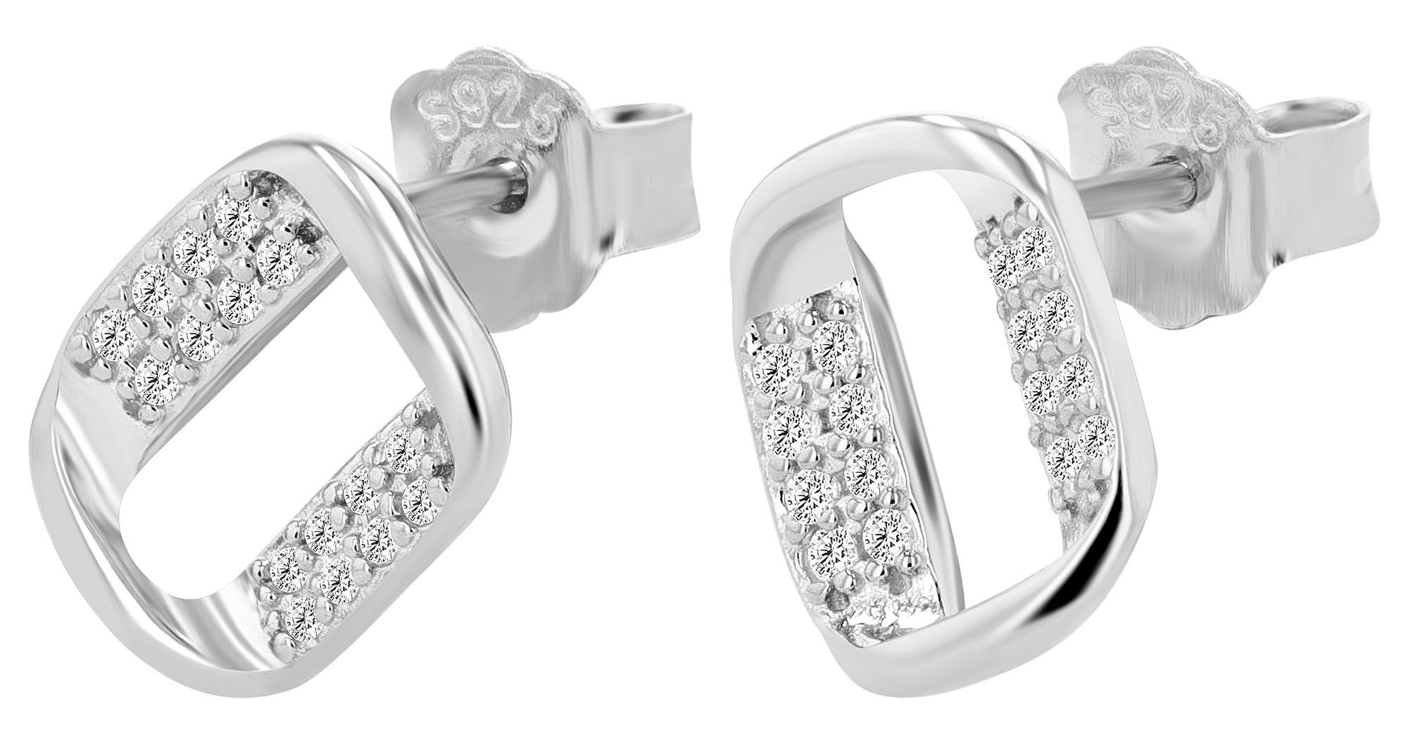 Adelia´s Paar Ohrstecker »Damen Ohrringe ¿ Ohrstecker aus 925 Silber«