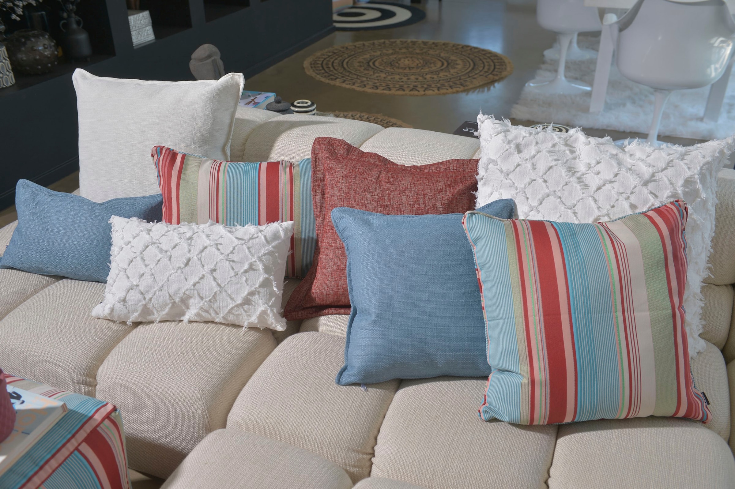 H.O.C.K. Dekokissen »Milane« mit Streifen, Kissenhülle mit Füllung, 1 Stück