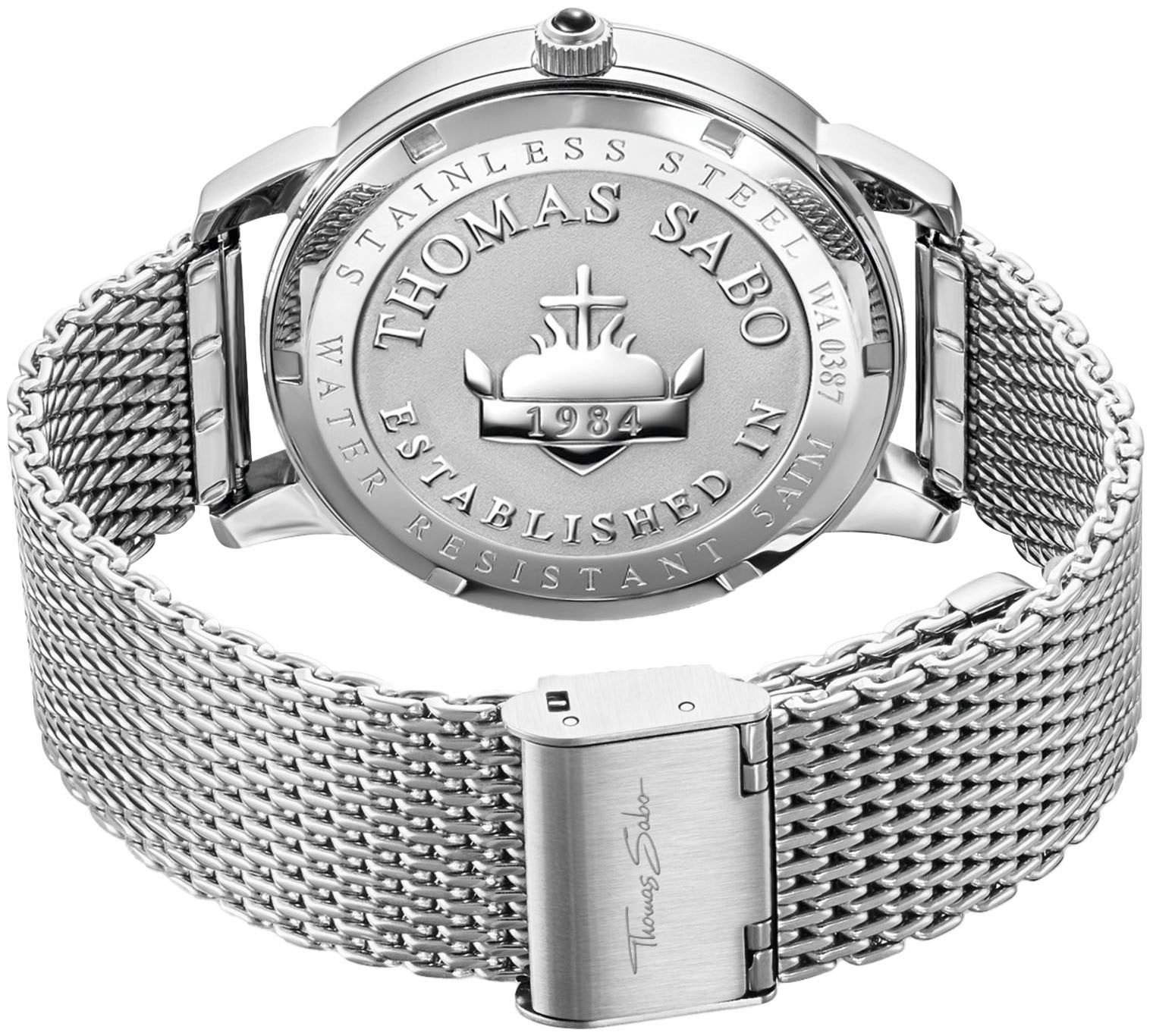 THOMAS SABO Quarzuhr »ELEMENTS OF NATURE«, Armbanduhr für Damen und Herren, unisex, Onyx-Steine