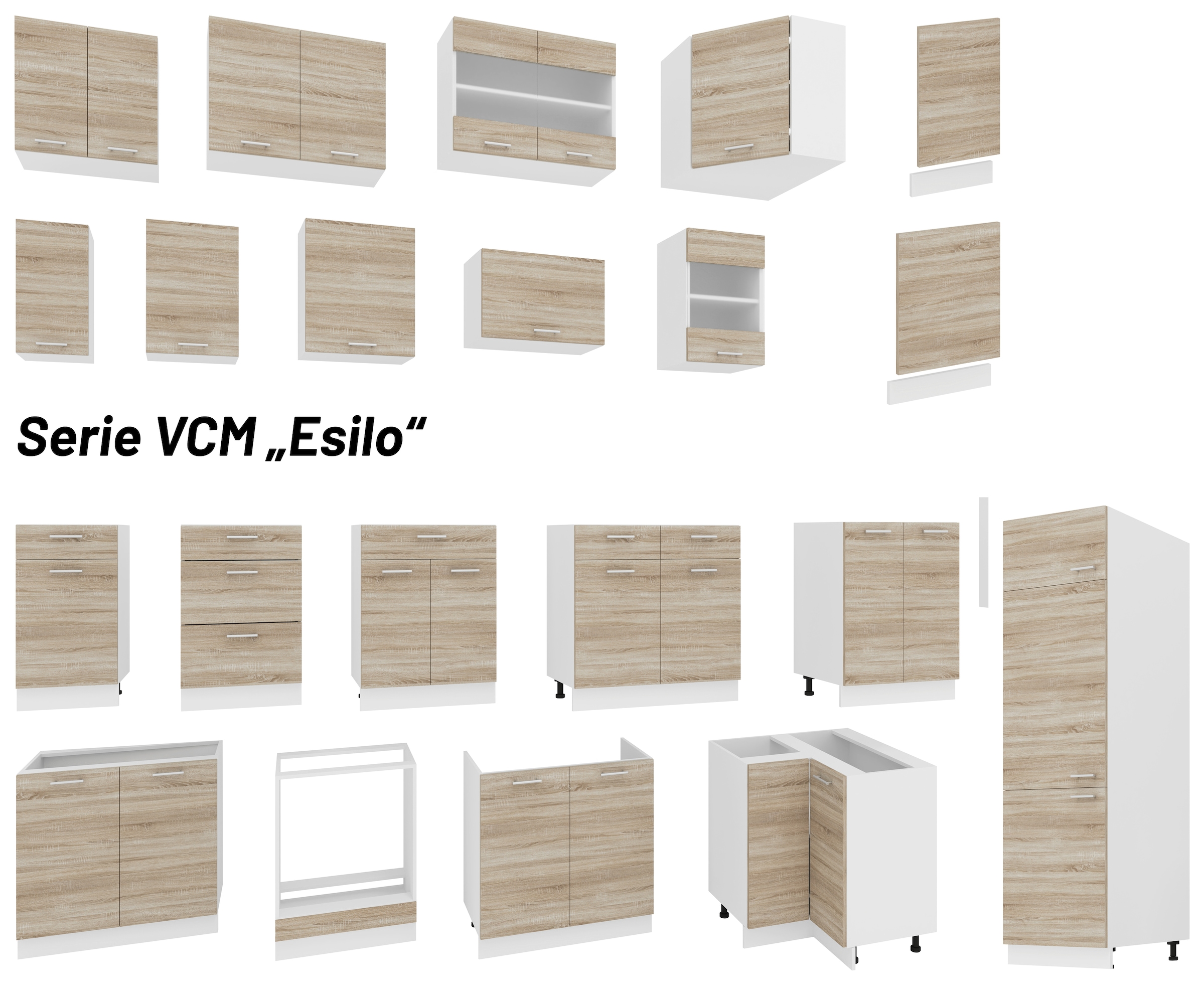 VCM Herdumbauschrank »Ofenschrank Breite 60 cm Herdschrank Küche Esilo«