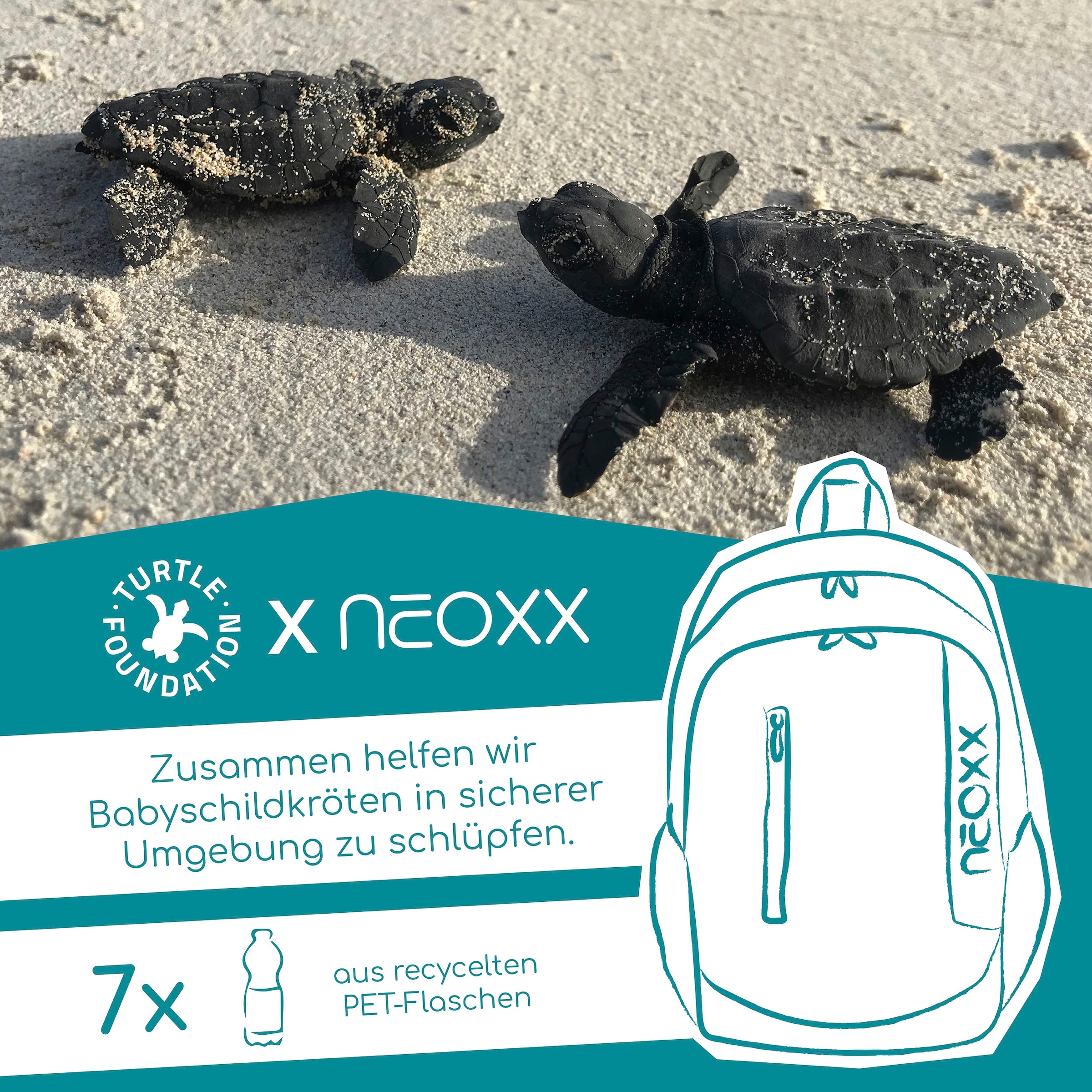 neoxx Schulrucksack »Flow, Streetlight«, teilweise aus recyceltem Material