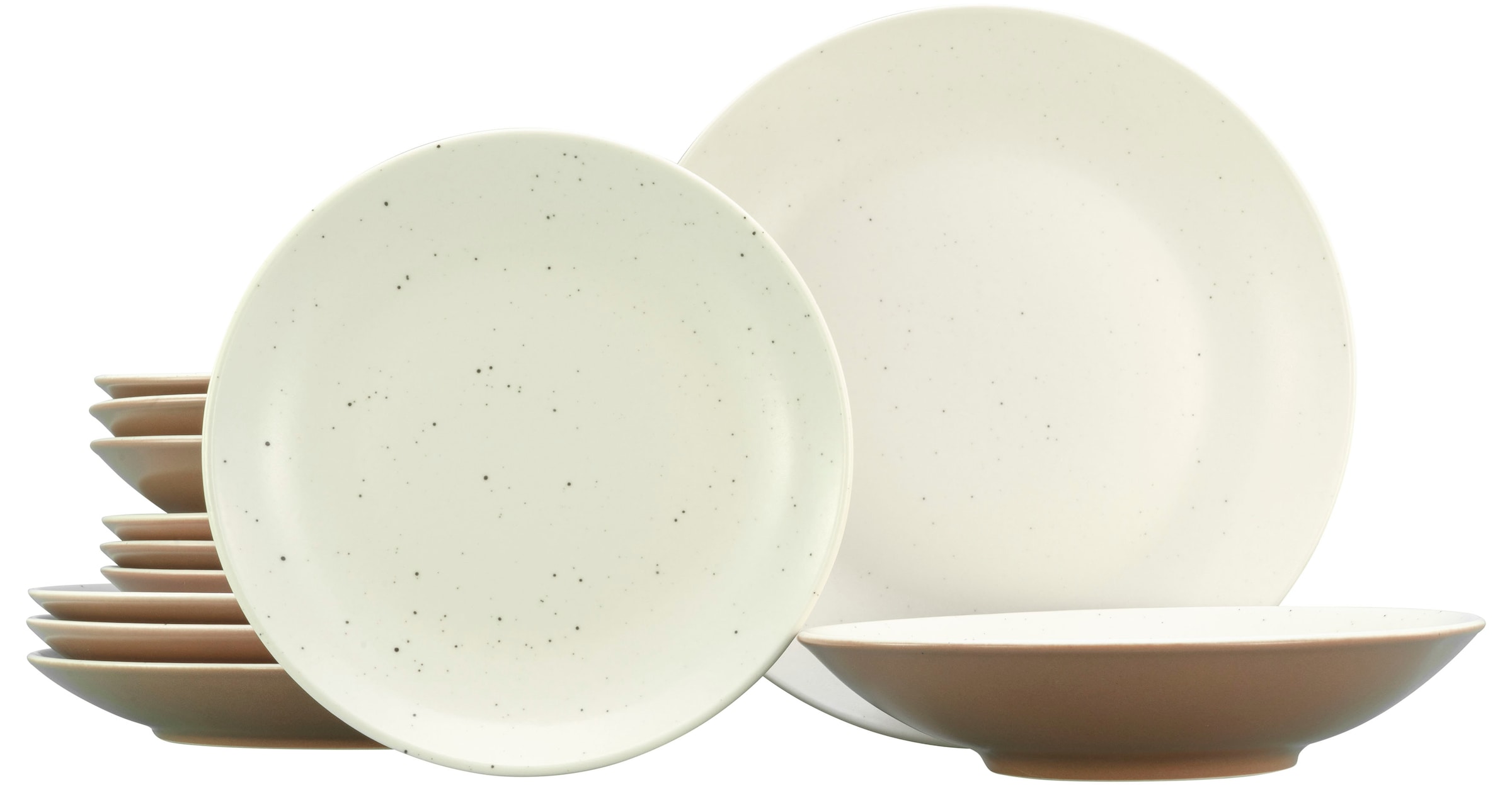 CreaTable Teller-Set »Geschirr-Set Sand Dunes«, (Set, 12 tlg., Tafelservice für 4 Personen),...