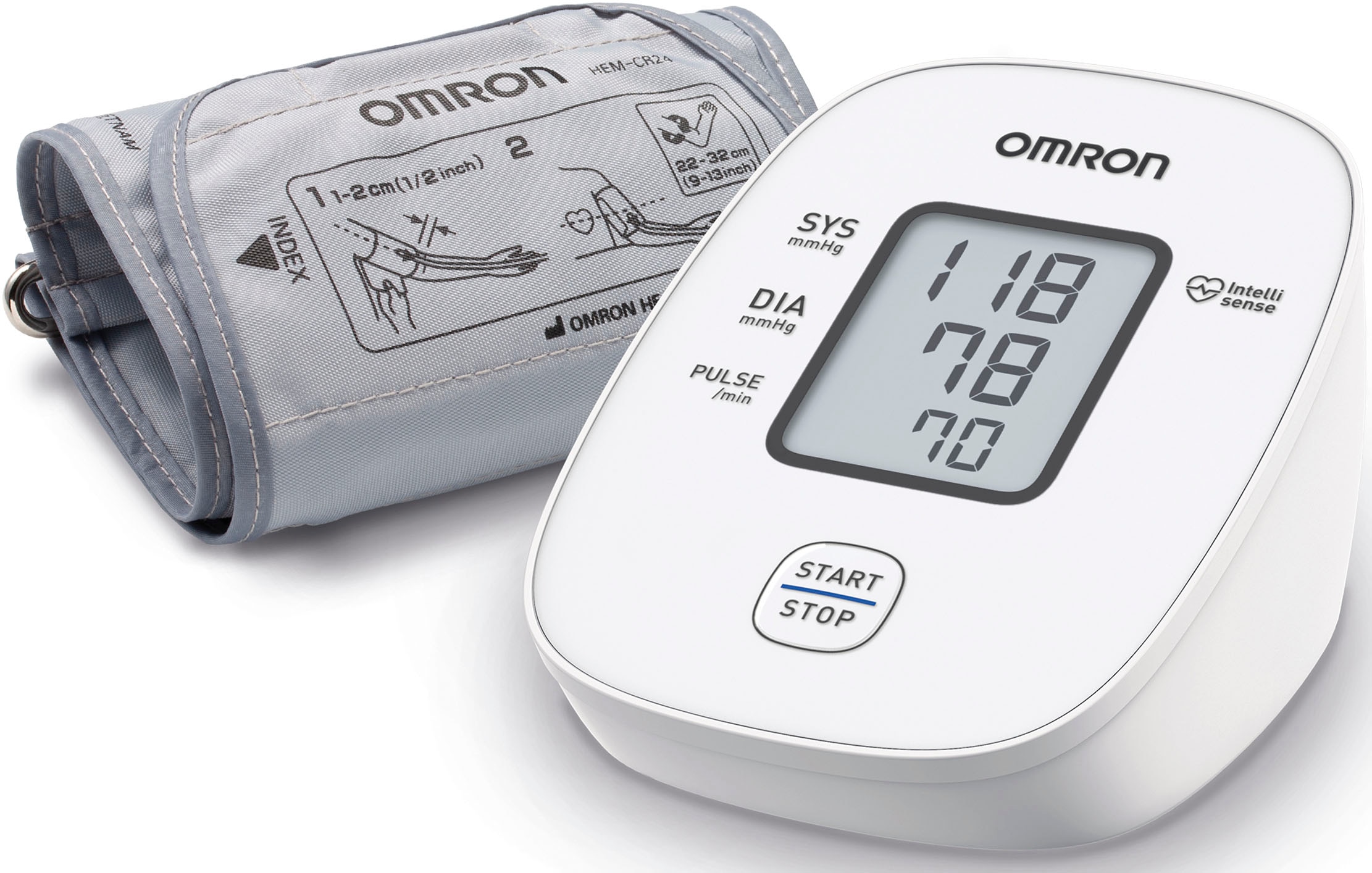 Omron Blutdruckmessgerät »X2 Basic«, klinisch validierte Genauigkeit mit nur einem Knopfdruck