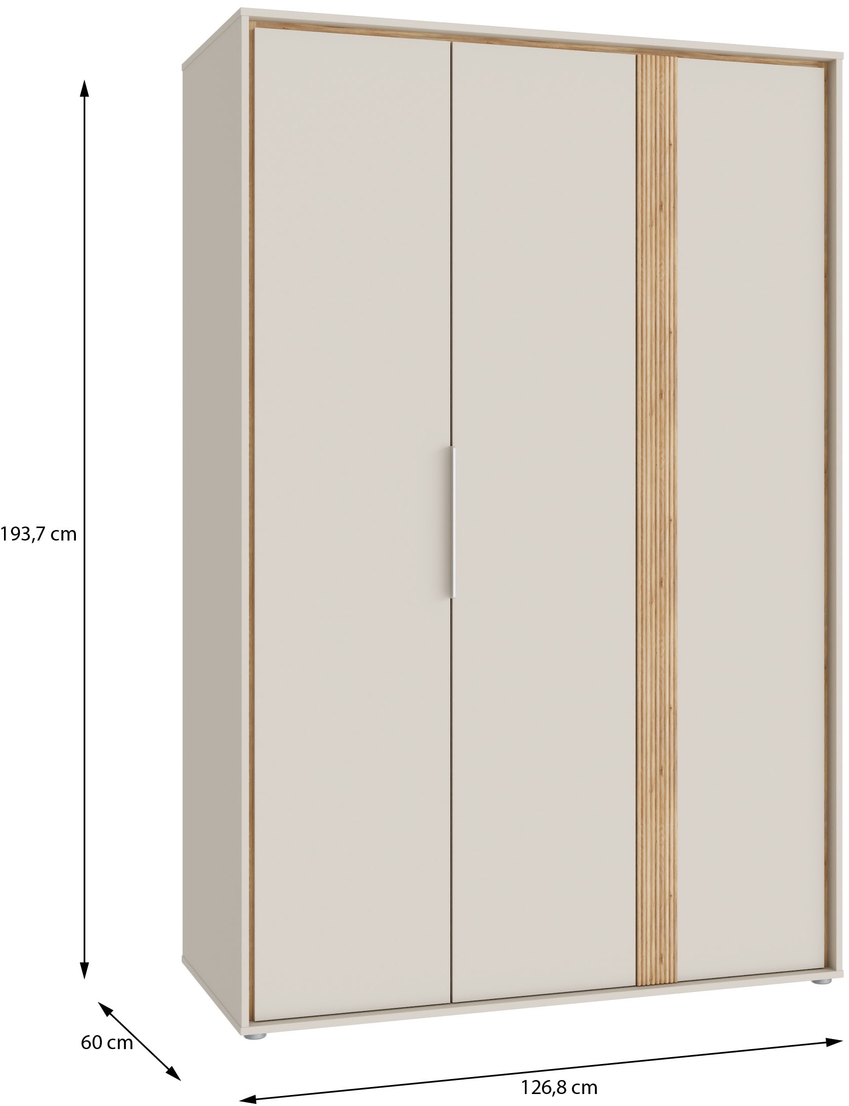 FORTE Kleiderschrank in zwei Größen erhältlich