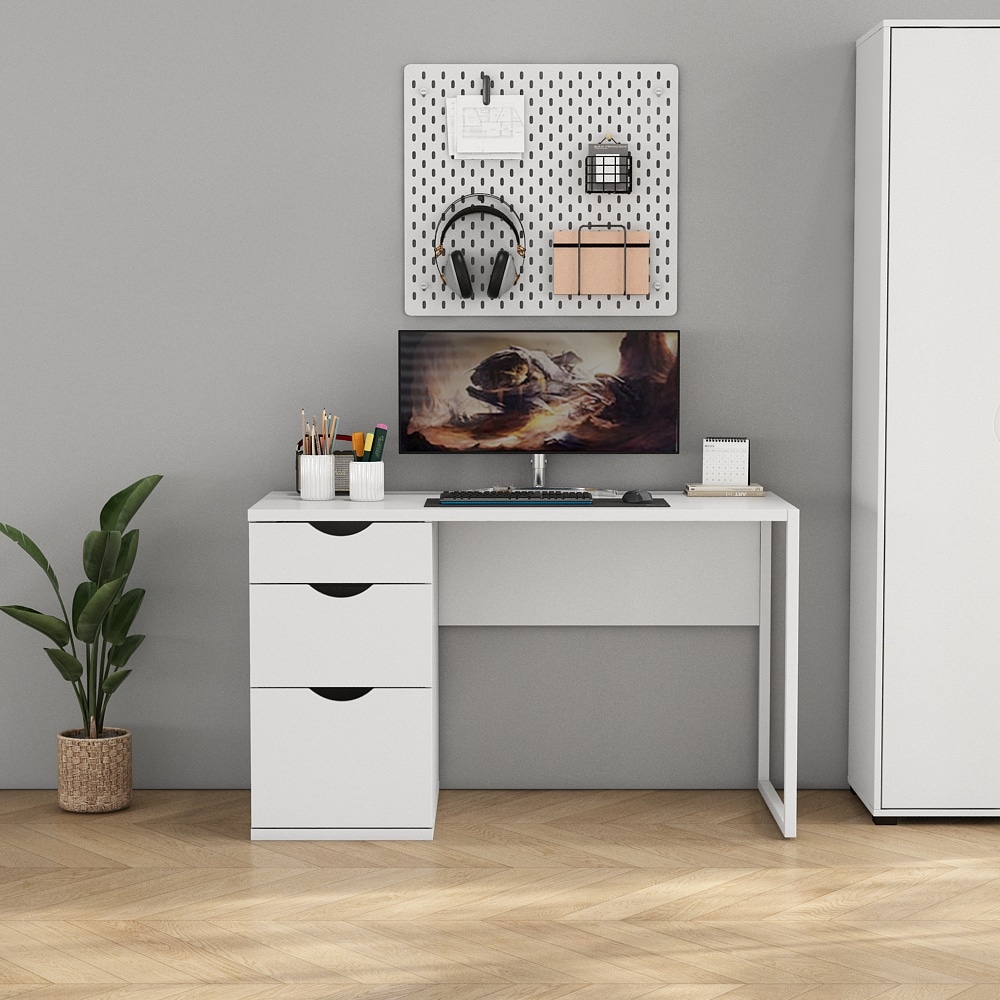OTTO home Schreibtisch Set,  mit Schubladen, im modernen skandinavischen Design, Breite 120 cm