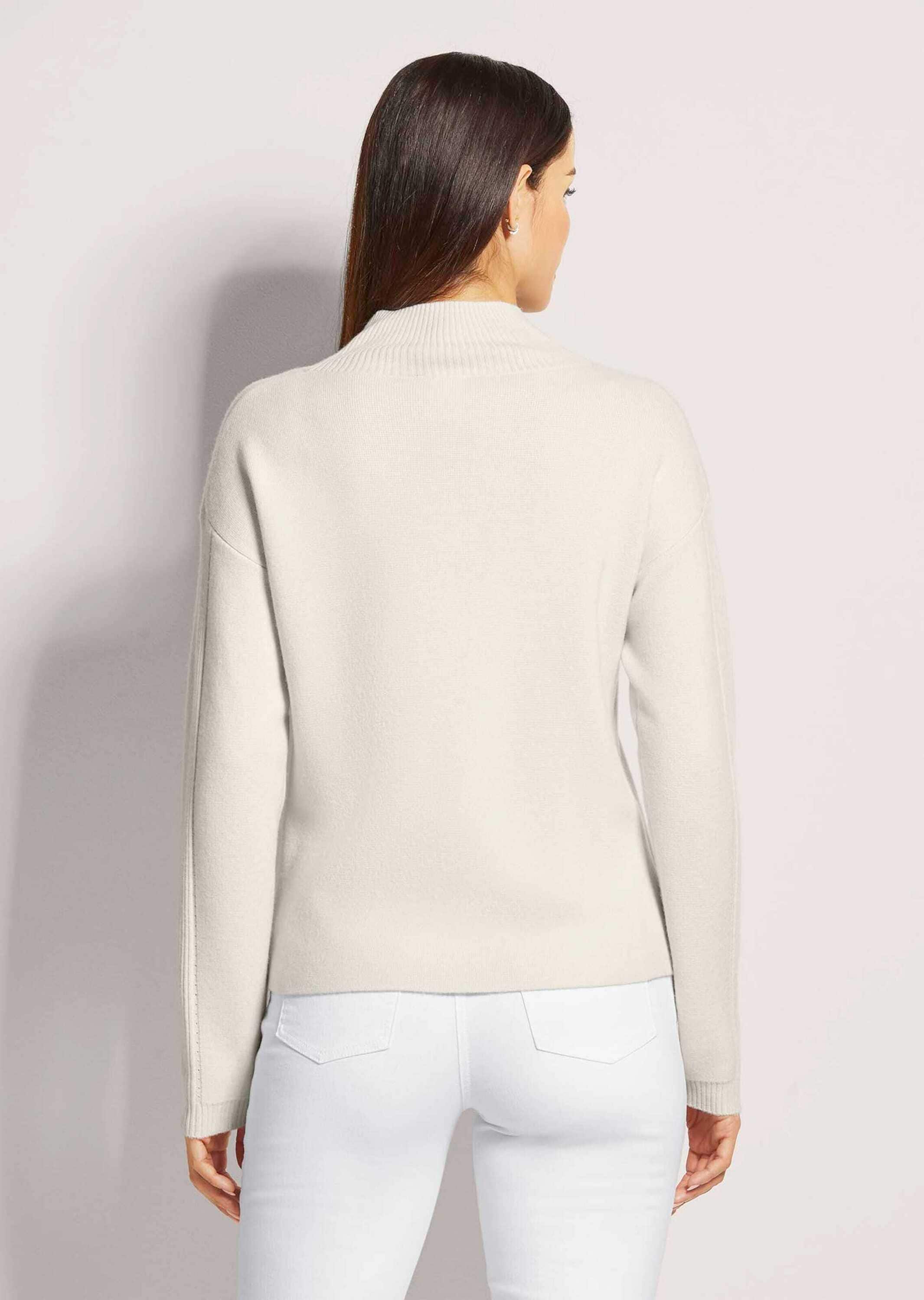 MADELEINE Longpullover »Strickpullover Kaschmir-Pullover mit Pointelle-Muster«