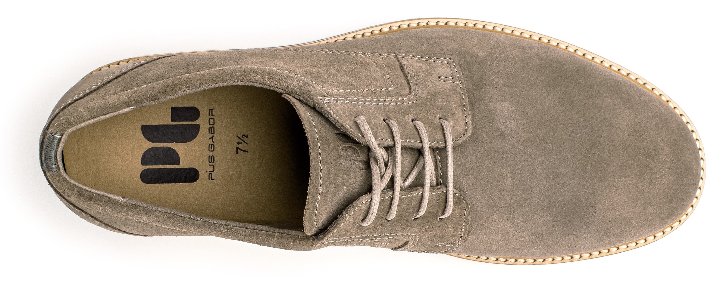 Pius Gabor Schnürschuh  , Blockabsatz, Businessschuh, Halbschuh mit Ziernähten, G-Weite