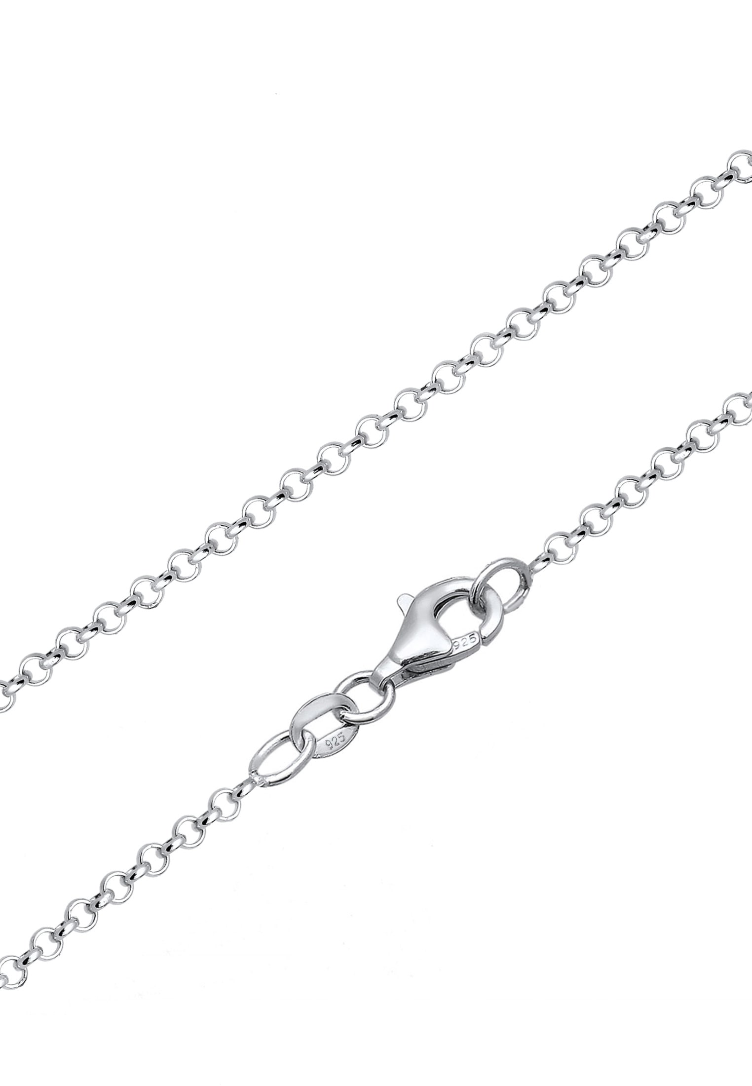 Nenalina Lange Kette »Halskette Herz Klangkugel Granat Ornament 925 Silber«