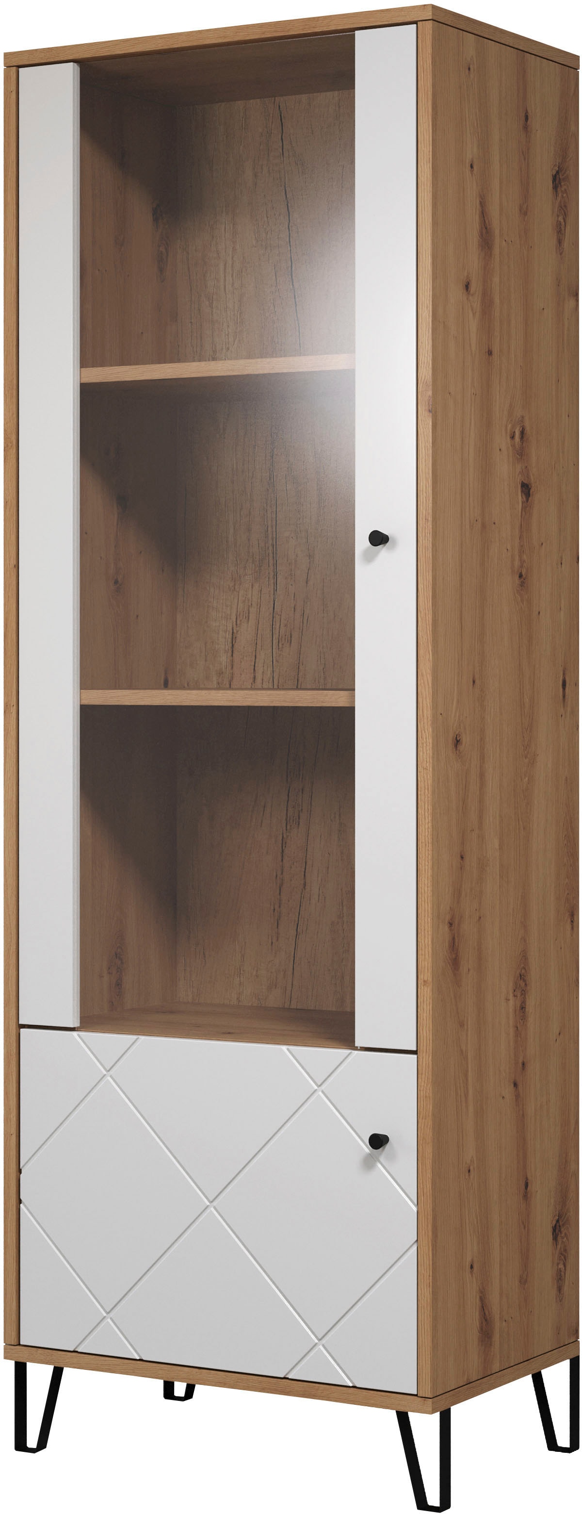 Home affaire Standvitrine »Tarragona« Standvitrine mit 2 Türen - (B/T/H) 63/40/172 cm