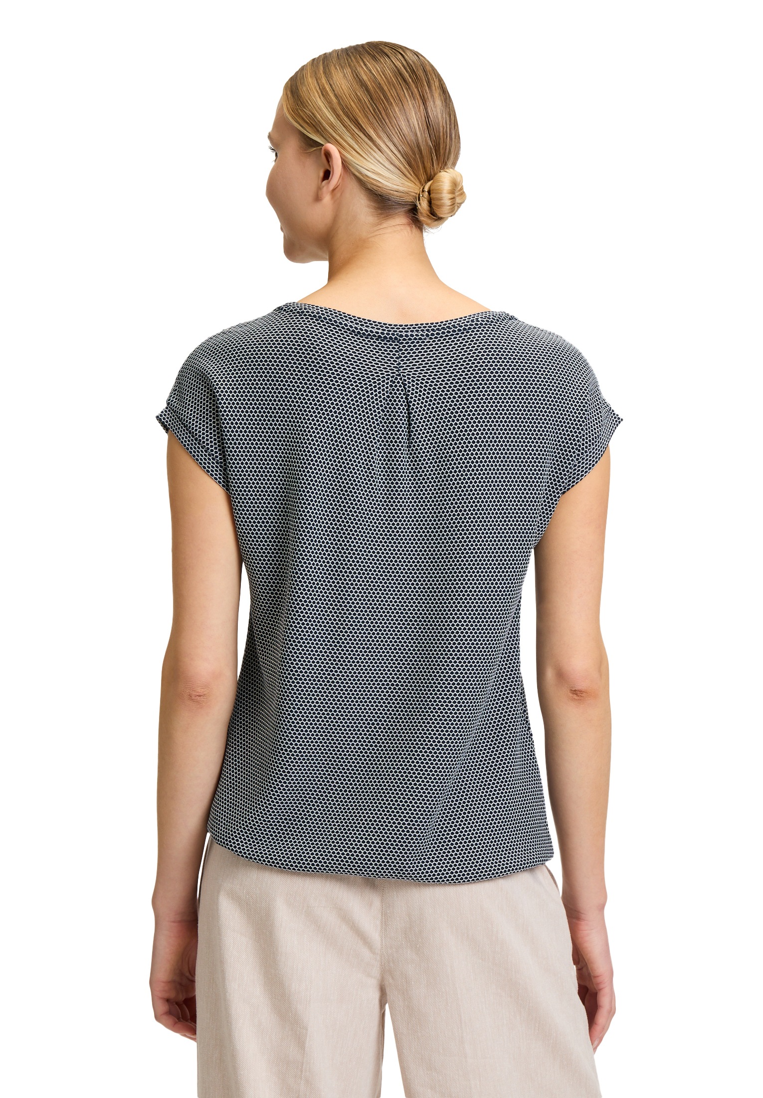 Betty&Co Kurzarmshirt »Casual-Shirt mit Struktur«