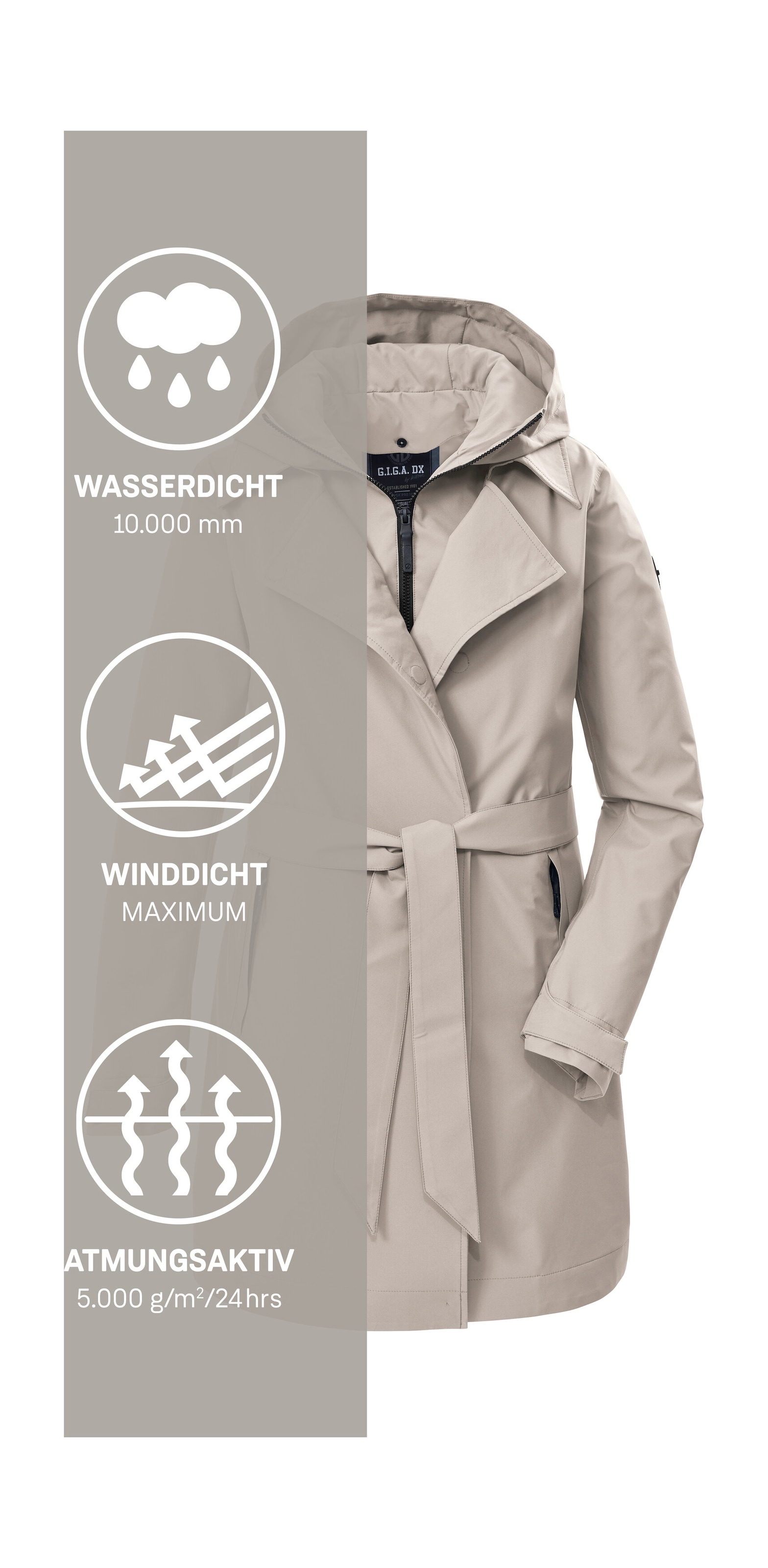 G.I.G.A. DX by killtec Parka »GS 82 WMN PRK« Urbaner Damen Funktionsparka, wasserdicht, atmungsaktiv