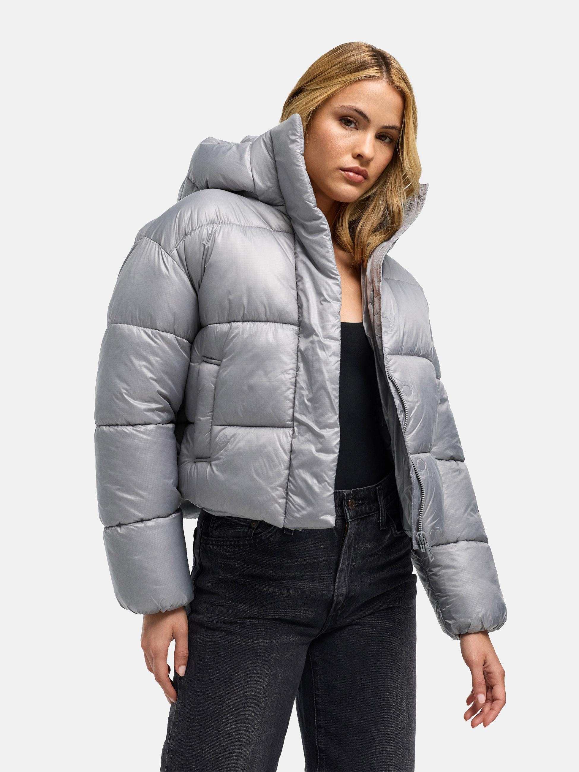 Navahoo Outdoorjacke »Outdoorjacke Polar-Unit 14« mit Kapuze Damen Steppjacke mit abnehmbarer Kapuze